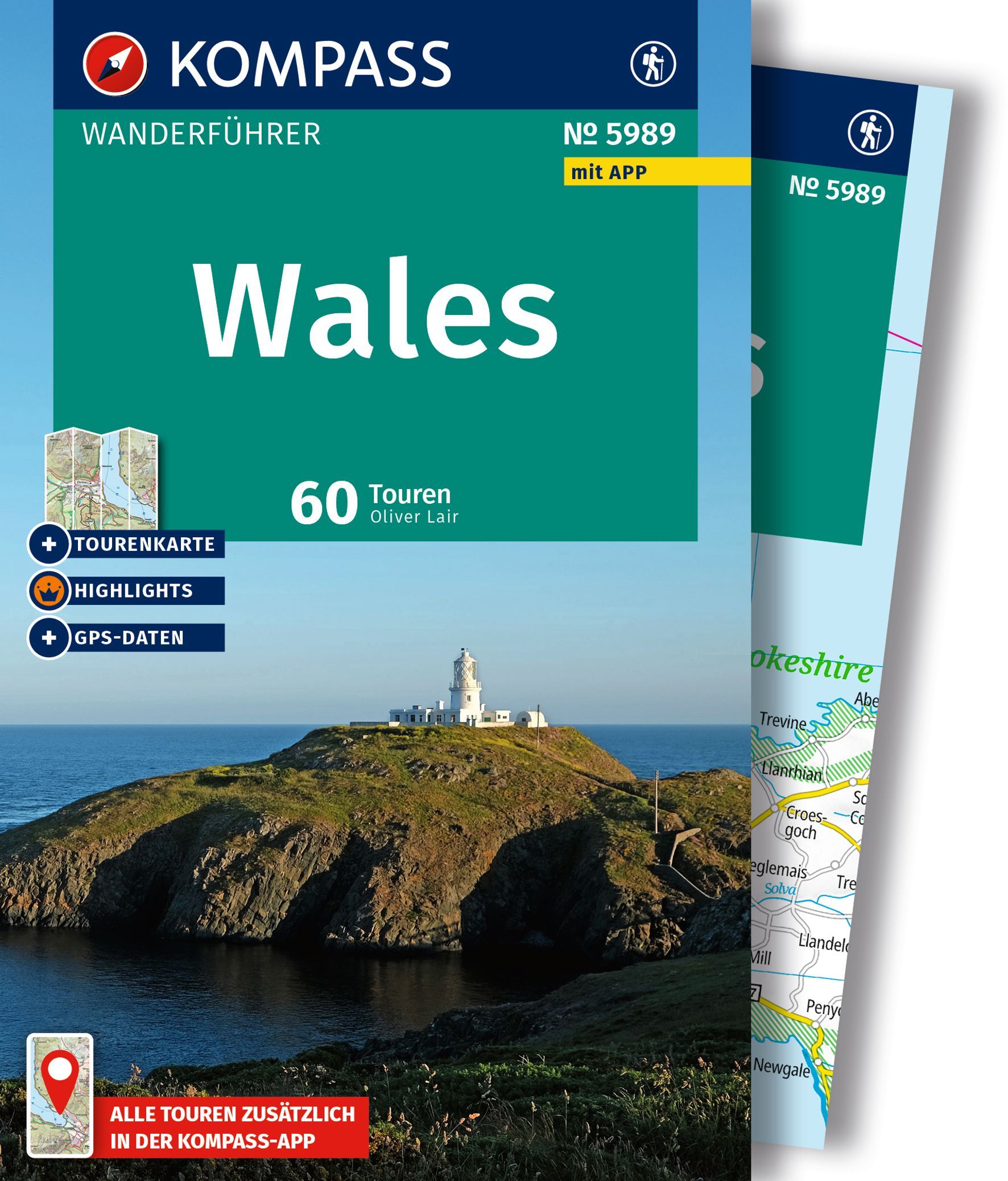 KOMPASS Wanderführer Wales, 60 Touren