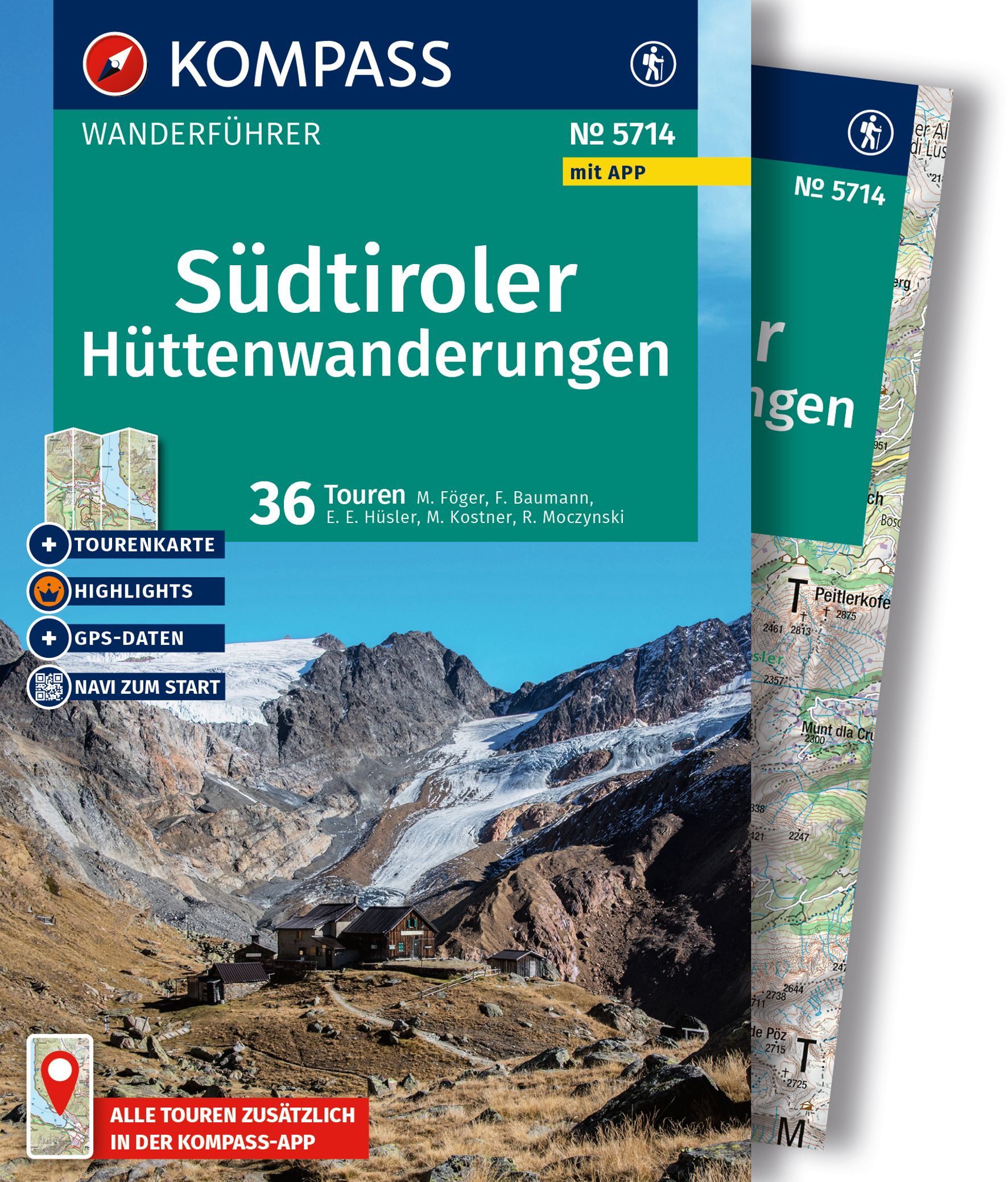 KOMPASS Wanderführer Südtiroler Hüttenwanderungen Cover Natur, Draußen, Berg