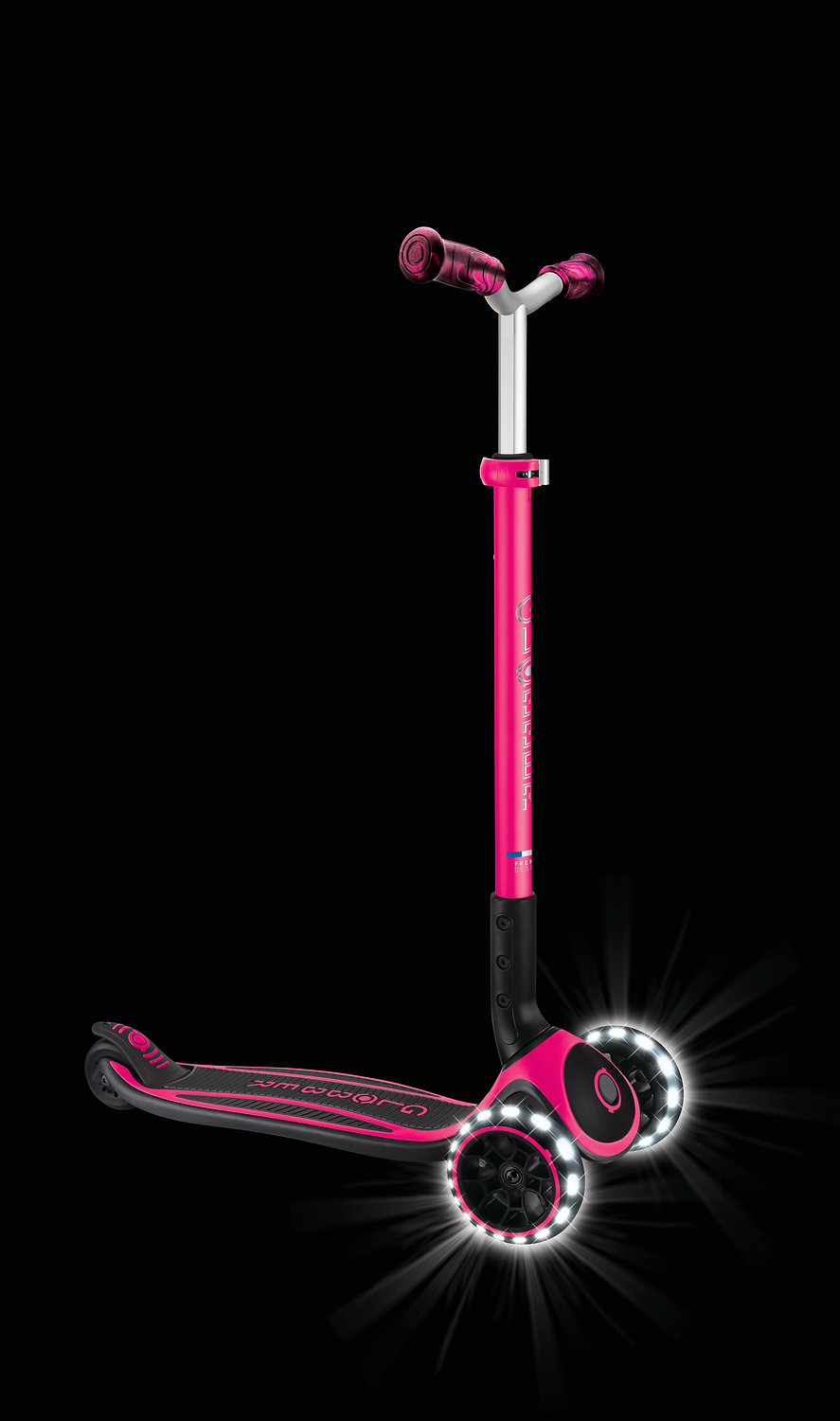 Roller, Scooter, Pink, LED wheels, T-fahrgriff