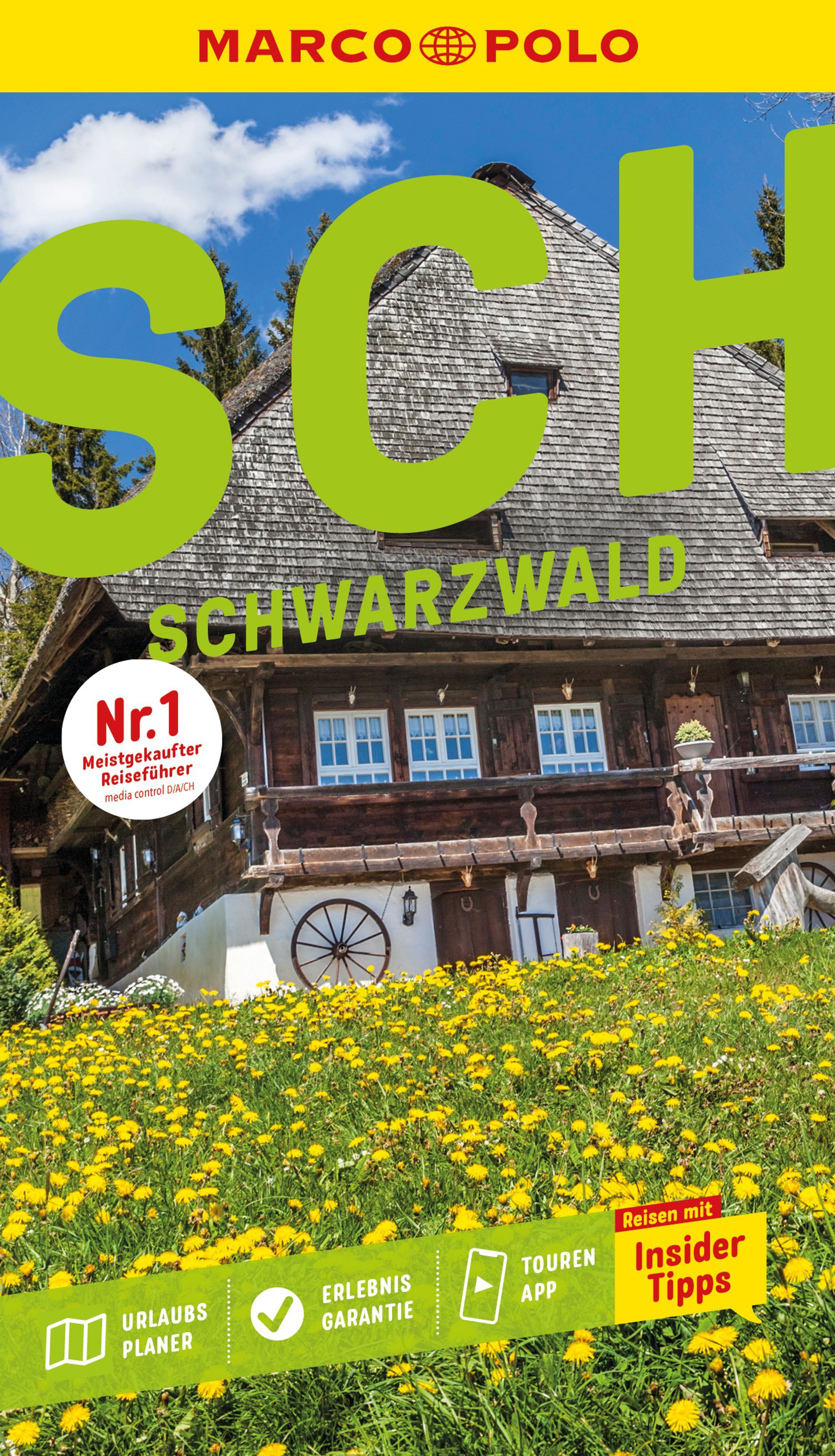 MARCO POLO Reiseführer Schwarzwald Werbung, Plakat, Hütte, Unterschlupf, Pflanze
