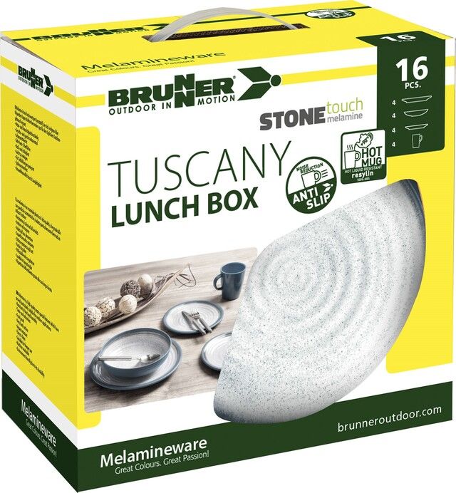 Teller, Lunchbox, Melaminware, Toscana, Stone melaminware