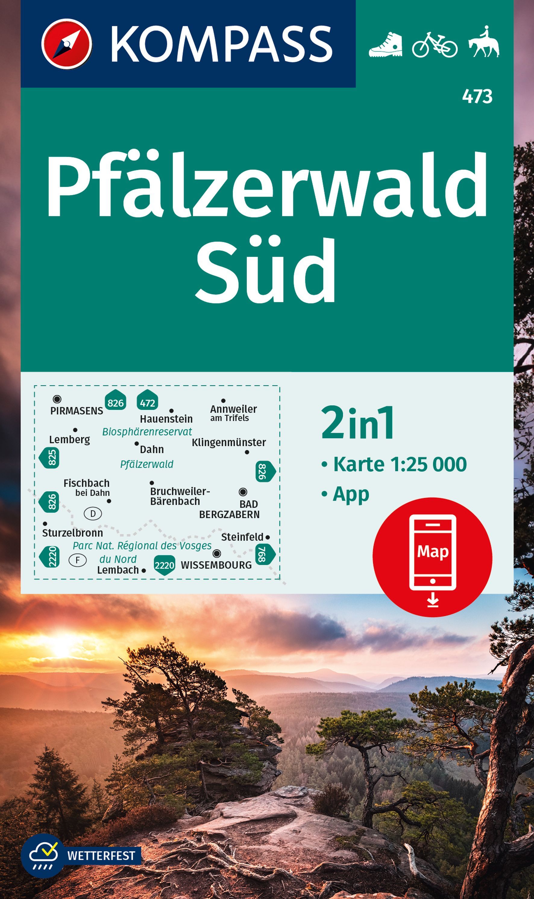 9783991540656 Cover, Reiseführer Pfälzerwald Süd
