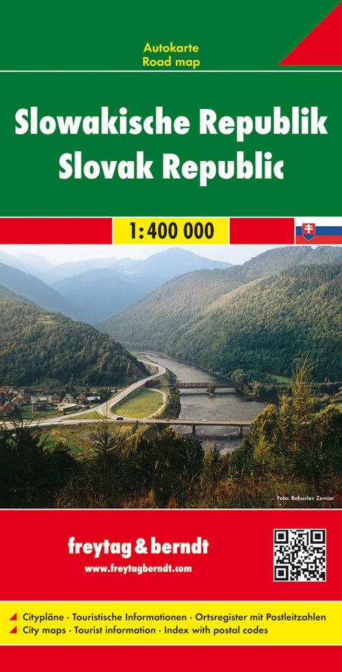 Slowakische Republik, Autokarte 1:400.000, f&b Werbung, Plakat, Draußen, Vegetation, Natur