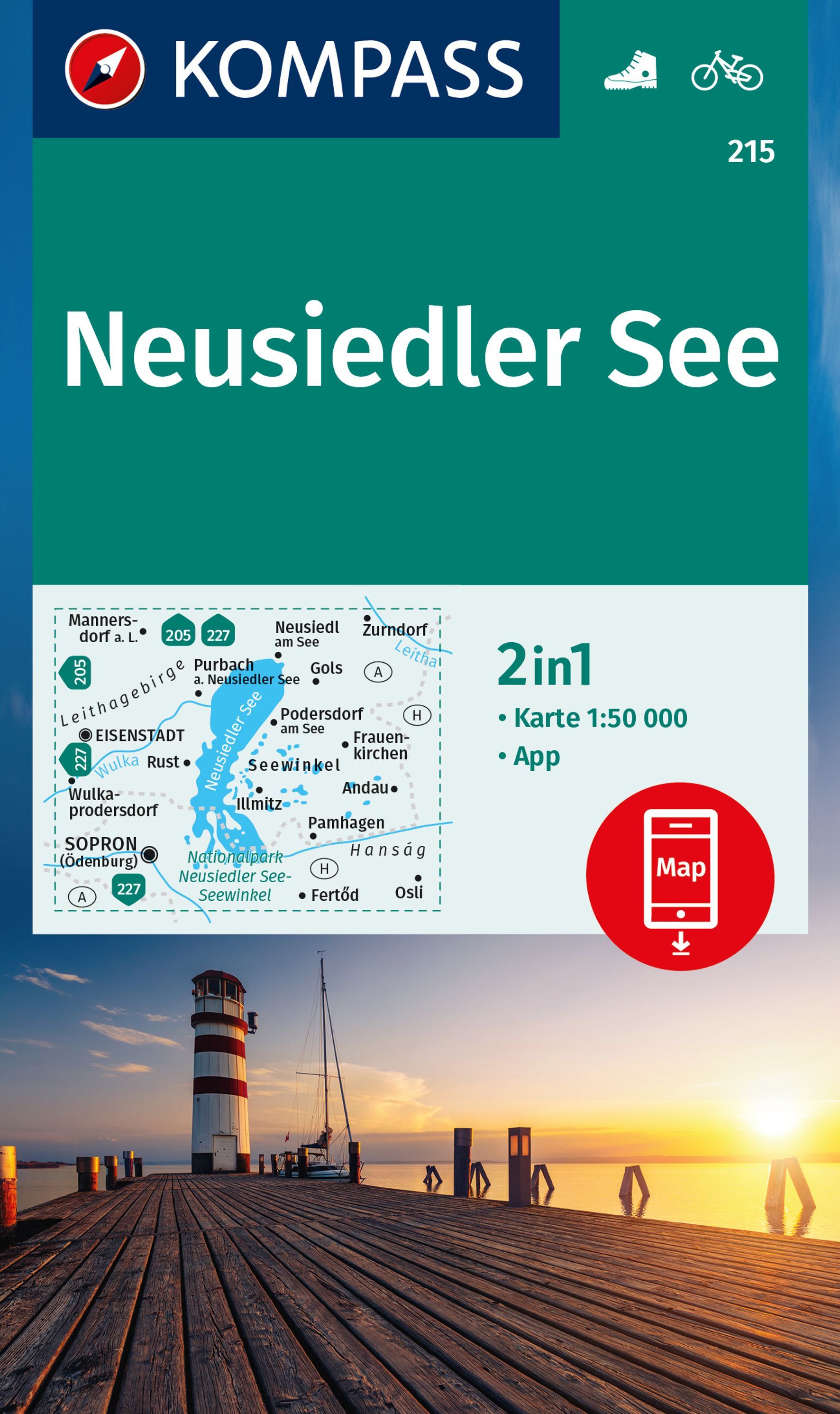 9783991540267 Cover Kompass Wanderkarte Neusiedler See