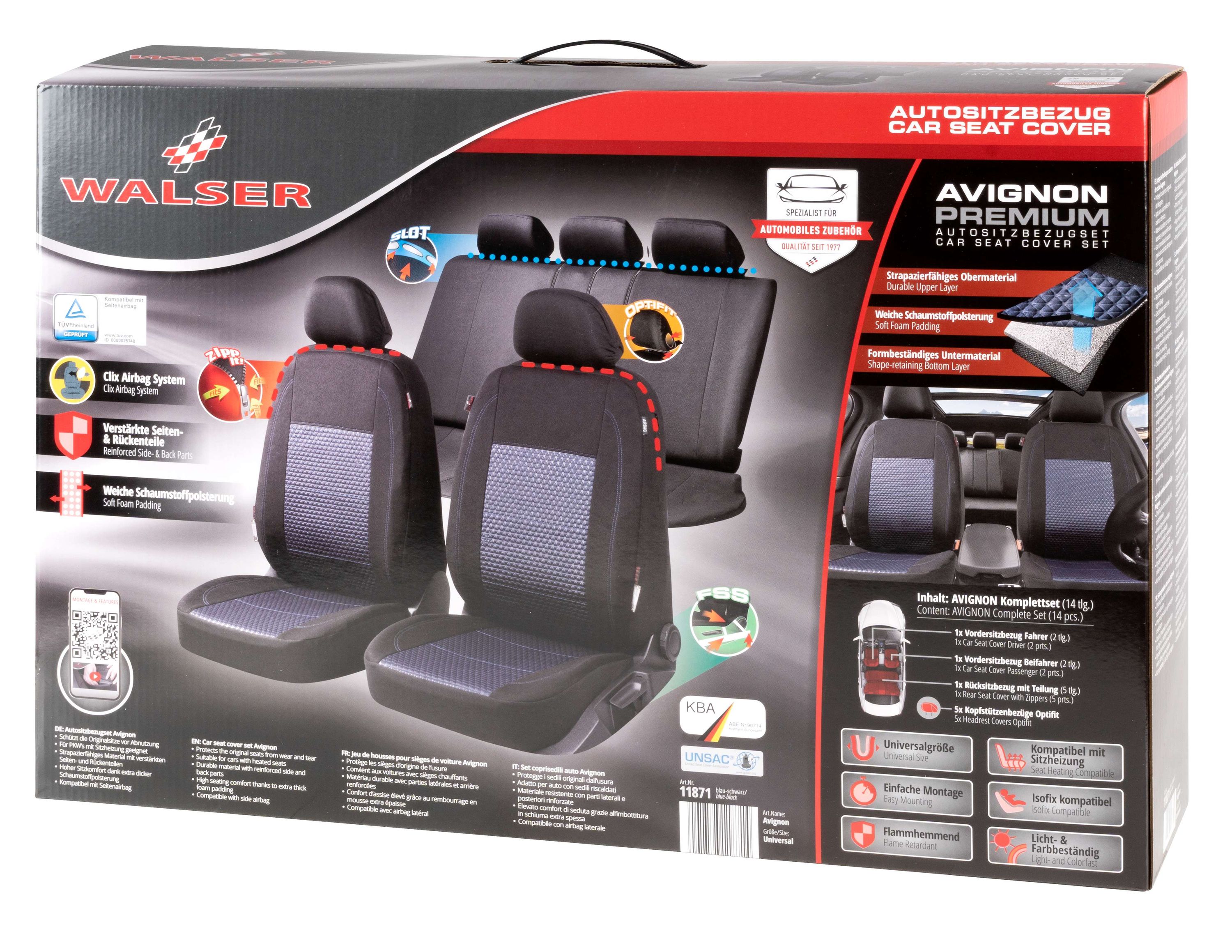 Autositzbezug Avigon  in Karton