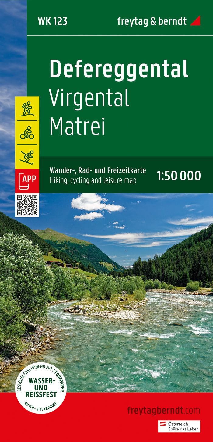 Defereggental, Wander-, Rad- und Freizeitkarte,f&b Werbung, Plakat, Veröffentlichung, Draußen, Buch,