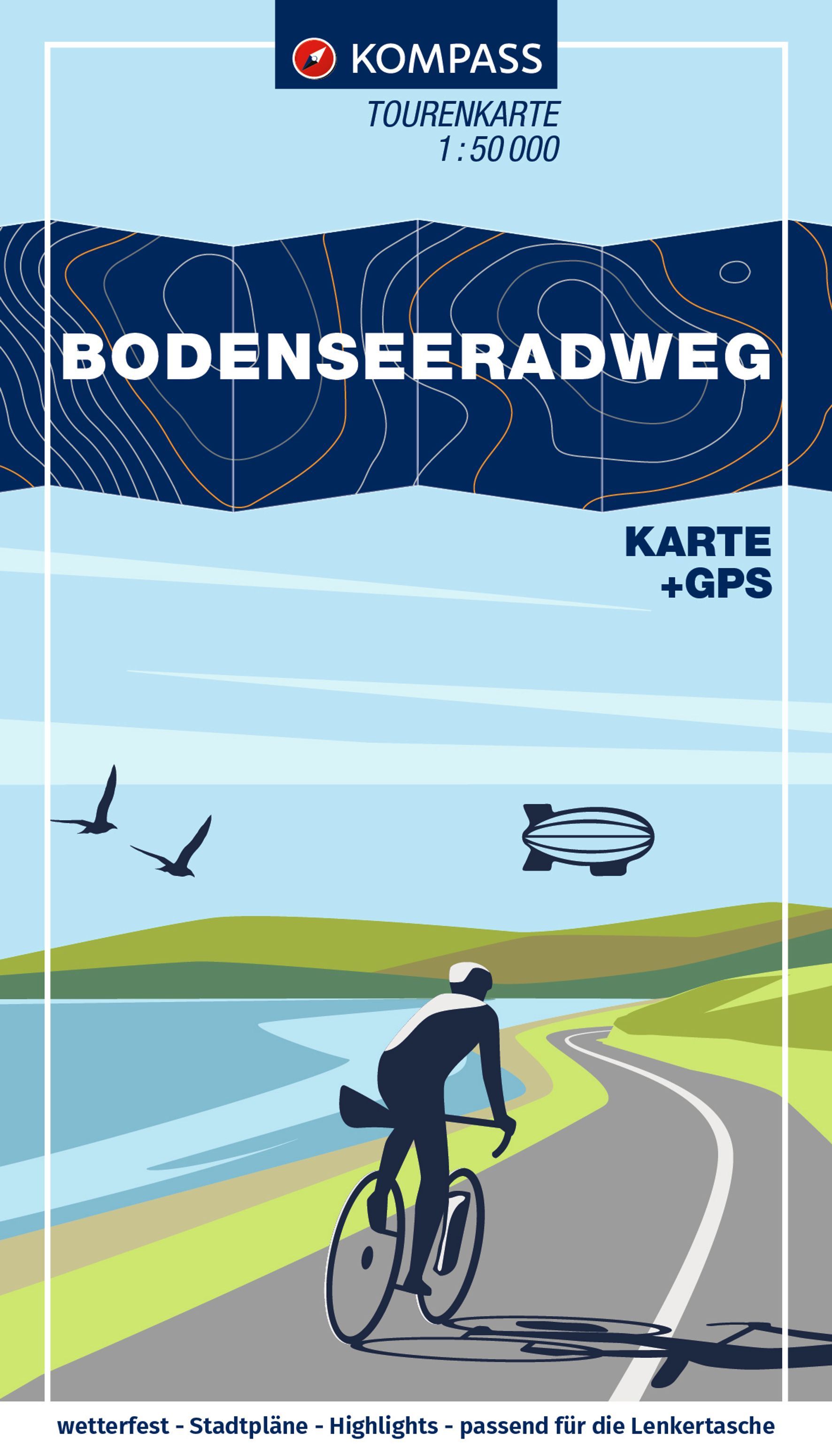 KOMPASS Fahrrad-Tourenkarte Bodenseeradweg