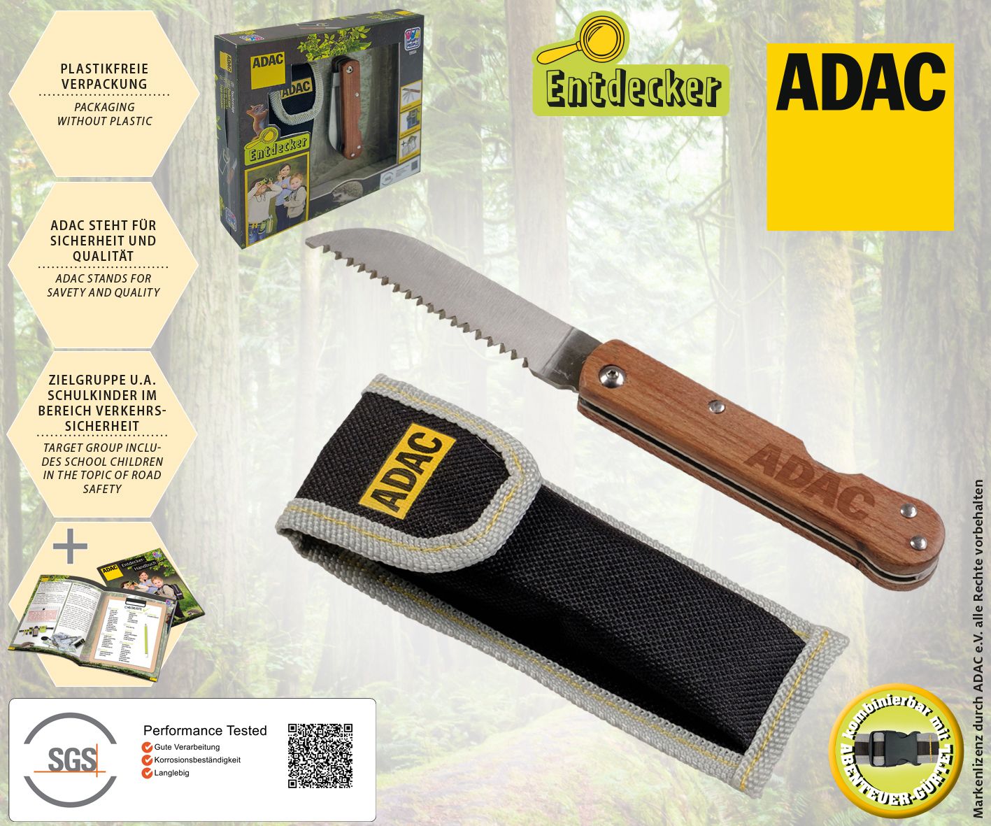 ADAC Taschensäge Klinge, Messer, Waffe, Gerät