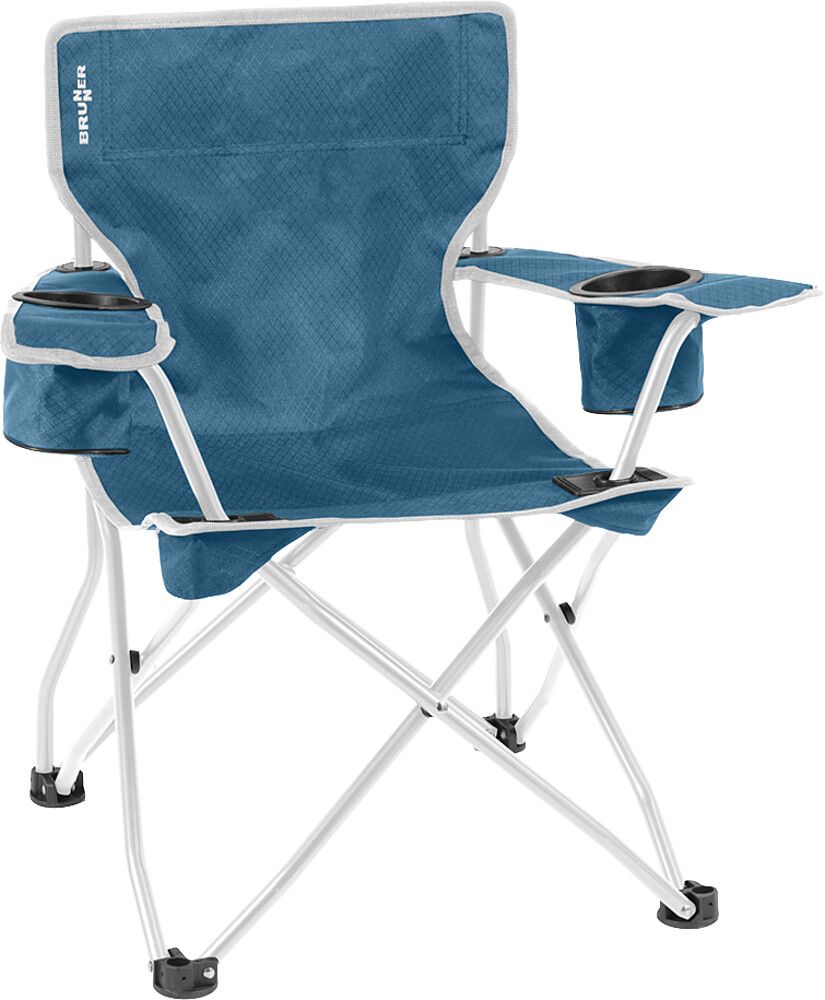 996121111 Kinderfaltstuhl, ausgeklappt, blau mit Alu-Gestänge