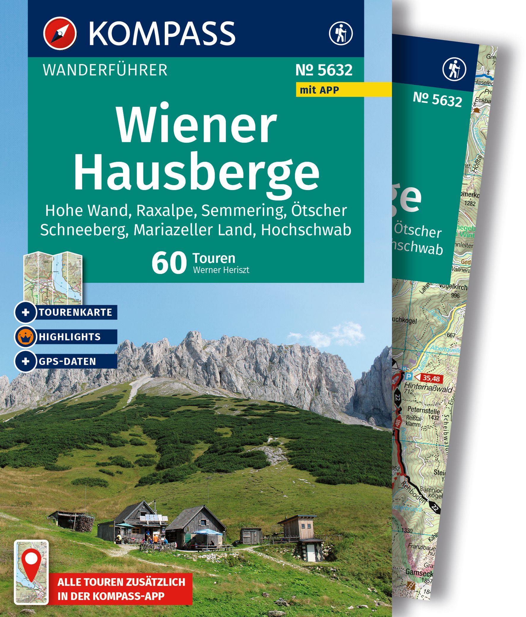 KOMPASS Wanderführer Wiener Hausberge, 60 Touren Werbung, Plakat, Natur, Draußen