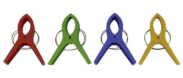 Strandhandtuch Halter 4 Stück multicolor Gerät