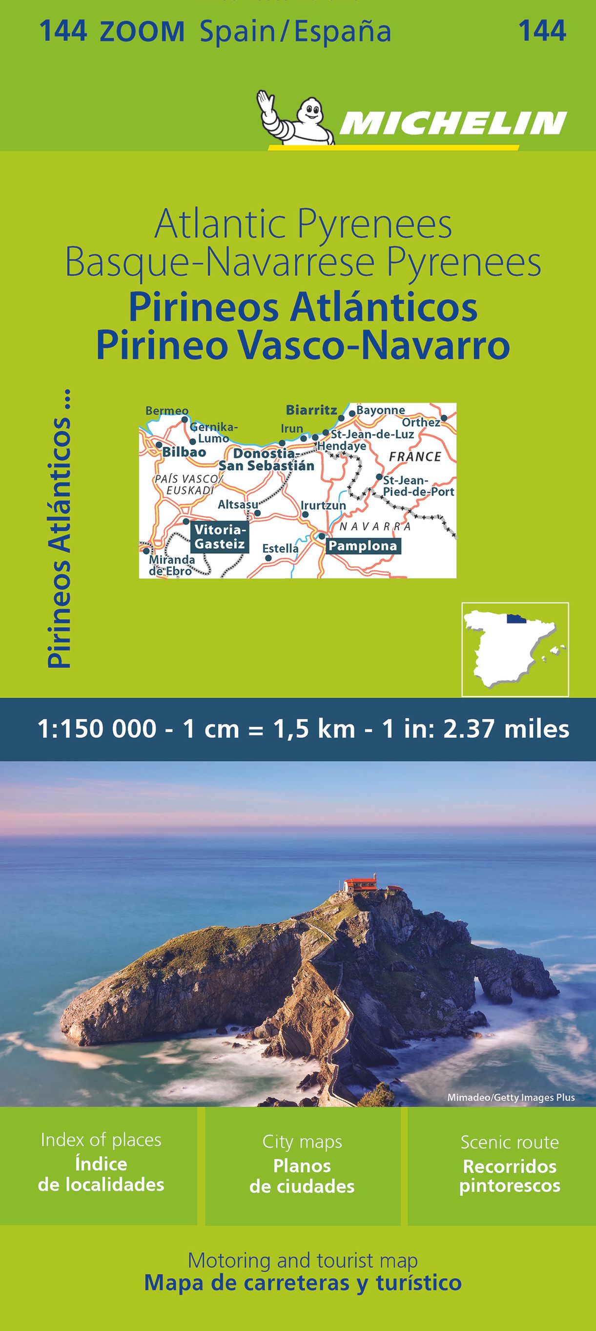 CZ144_AtlanticPyr_RZ23_9782067258877_D1 Cover Michelin Zoomkarte Atlantische Pyrenäen