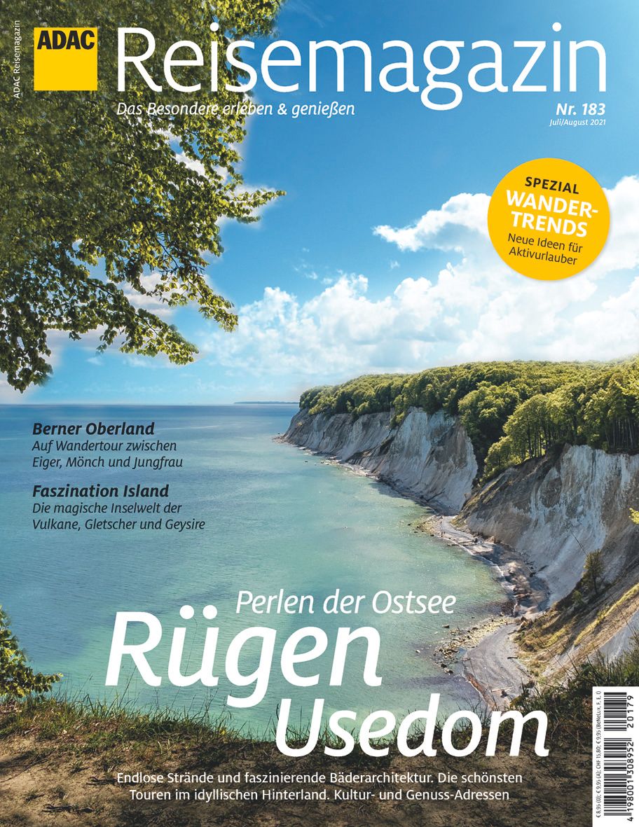 9783834232915 ADAC Reisemagazin, Rügen , Usedom, Küste, Klippe , Meer, Büume
