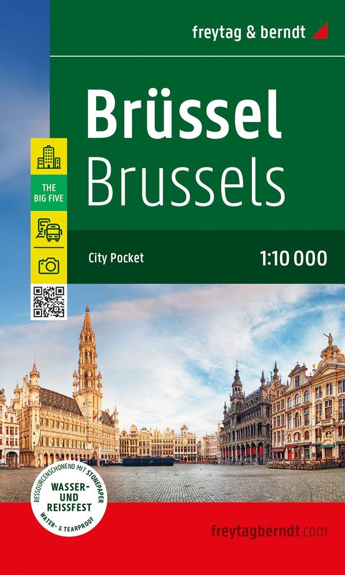 Brüssel, Stadtplan 1:10.000, freytag & berndt Werbung, Plakat, Stadt, Buch, Veröffentlichung