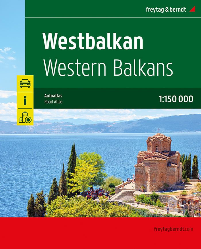 Westbalkan, Straßenatlas 1:150.000, freytag&berndt Land, Gebäude, Werbung, Meer, Festung