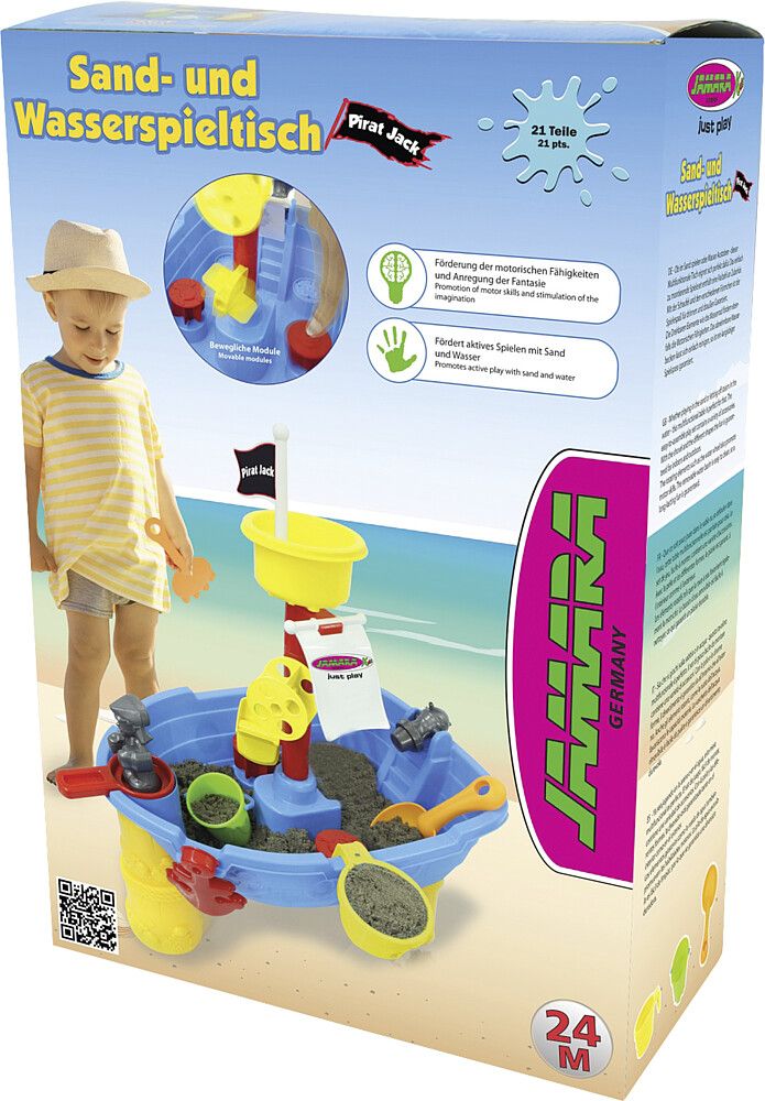 Sand- und Wasserspieltisch in der Verkaufsverpackung