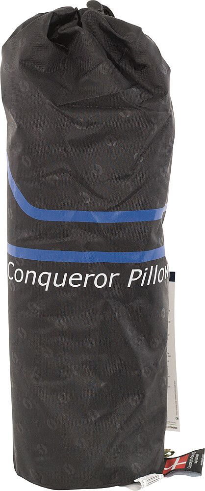 996156713 Outwell Kissen Conquerour Blau Beige. Zusammengerollt in Transporthülle