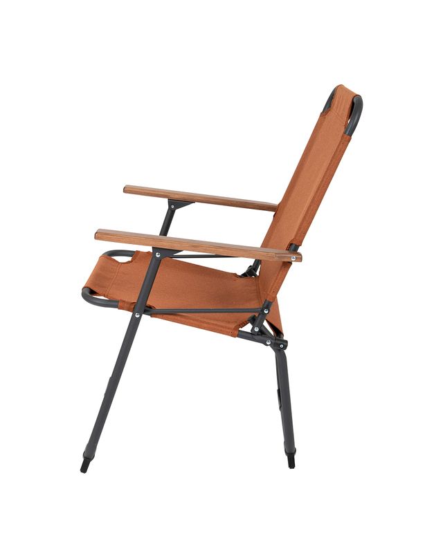 Campingstuhl, Klappstuhl, Stuhl aus Stoff, Holzarmlehnen, stahlrahmen