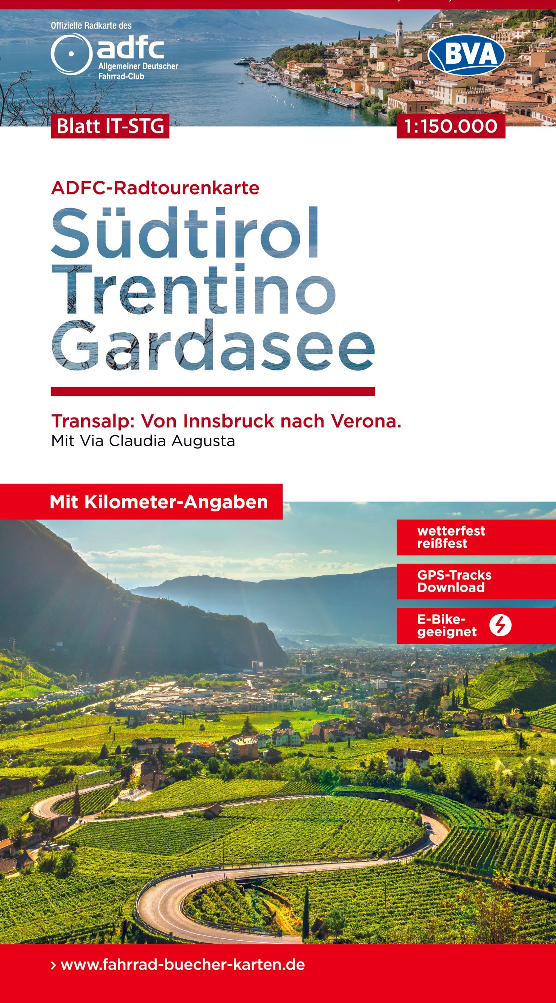 Radtour, Kartencover, Südtirol, Gardasee, Transalp