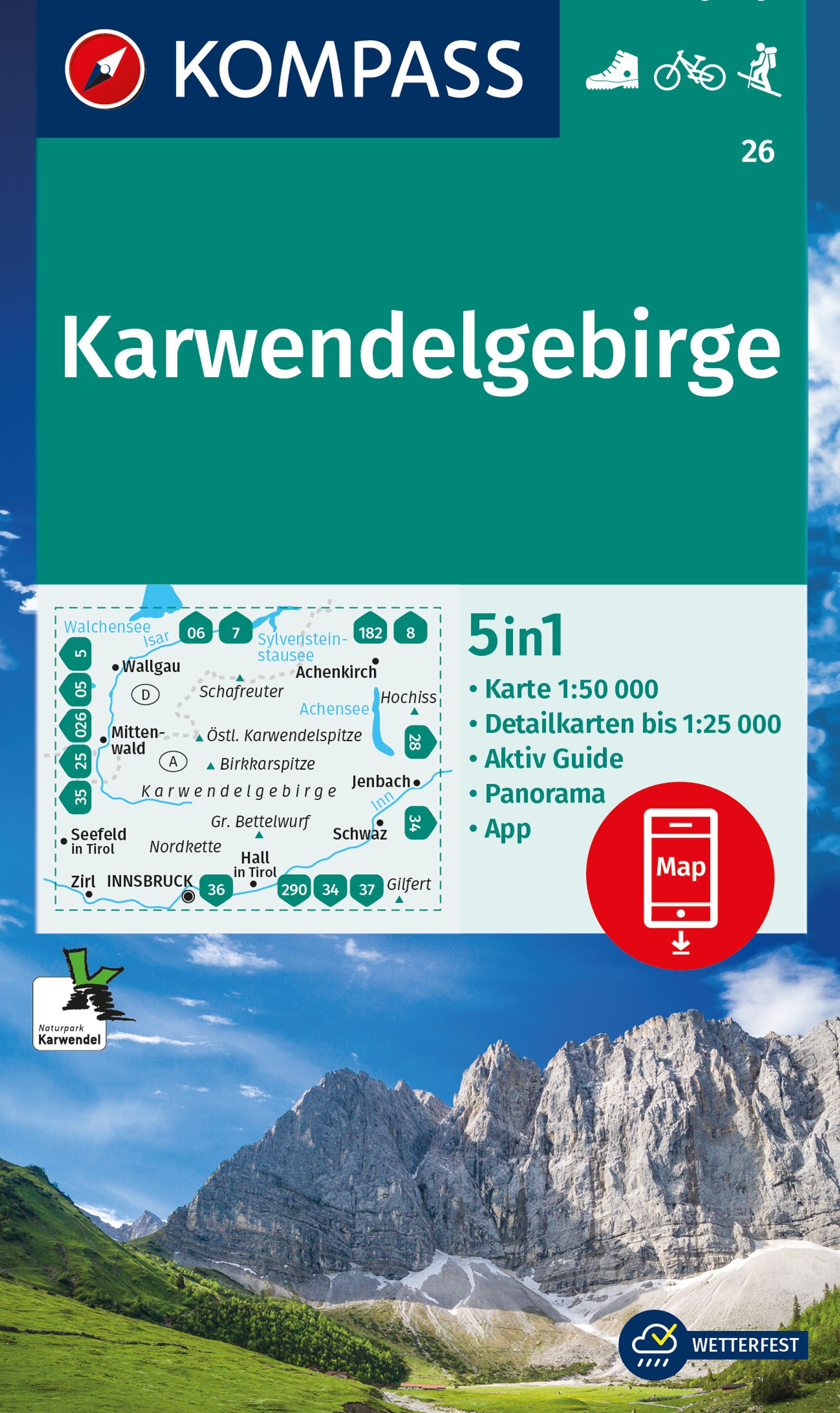 9783991540939 Cover, Karte Karwendelgebirge
