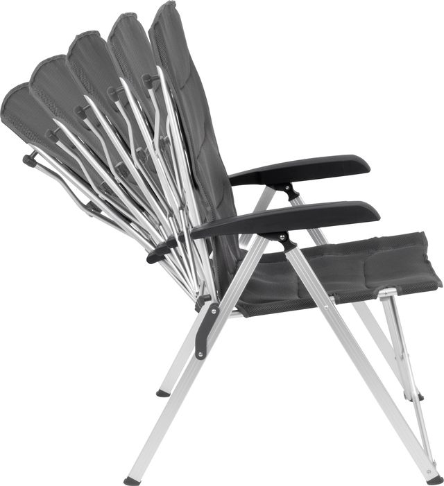 Faltstuhl, Aluminiumrahmen, Gewebe, Armlehnen, tragbarer Stuhl