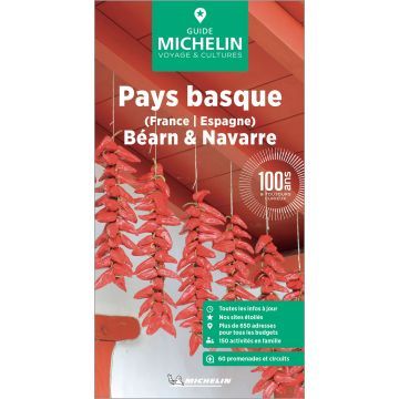 basque country?, red plant design, travel guide cover, bern navbar?, spanish france travel