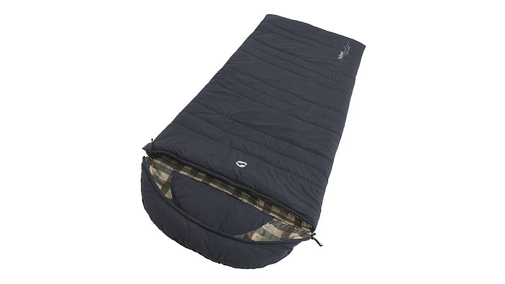 Outwell Schlafsack Camper Lux, blau mit karierter Innenseite