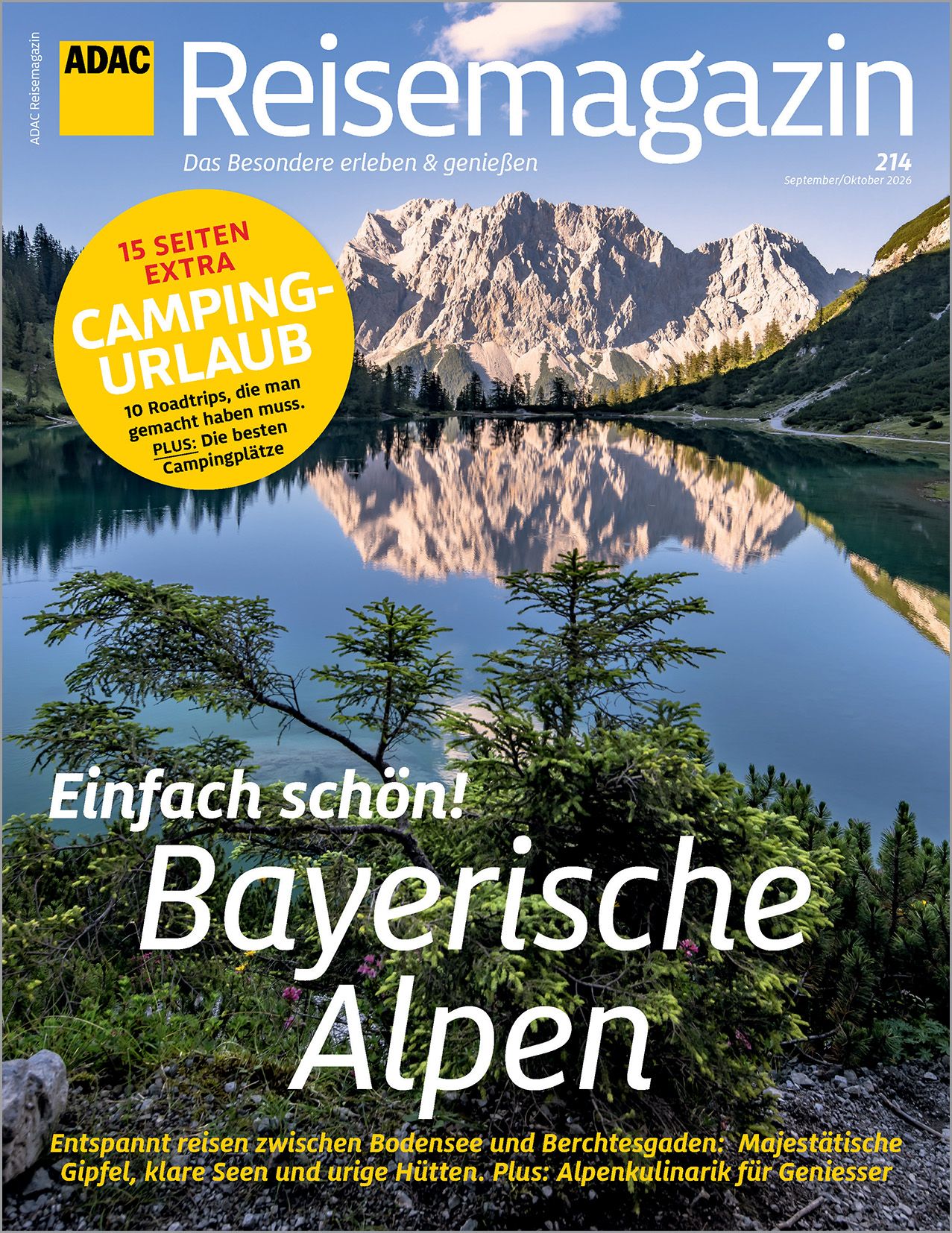 Reisemagazin, Bayerische Alpen, Berglandschaft, See, Natur