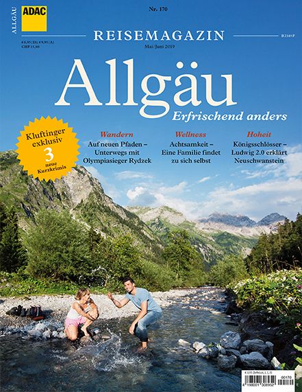 9783862072378zfaecFa86sErl Cover, ADAC Reisemagazin, Allgäu, Fluß, Berge