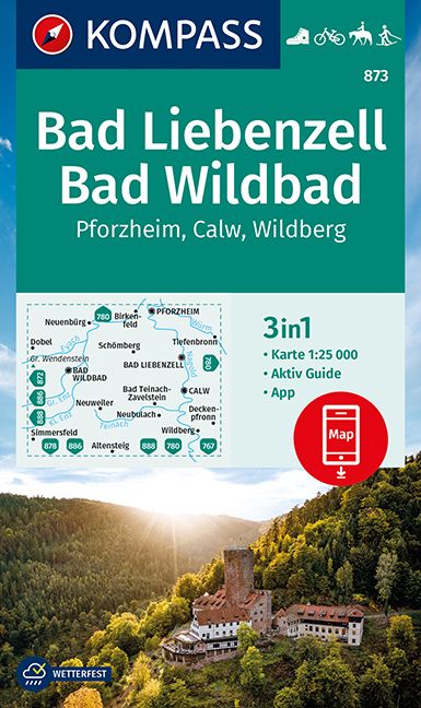 9783991212720 Cover, Kompass Wanderkarte Bad Liebenzell