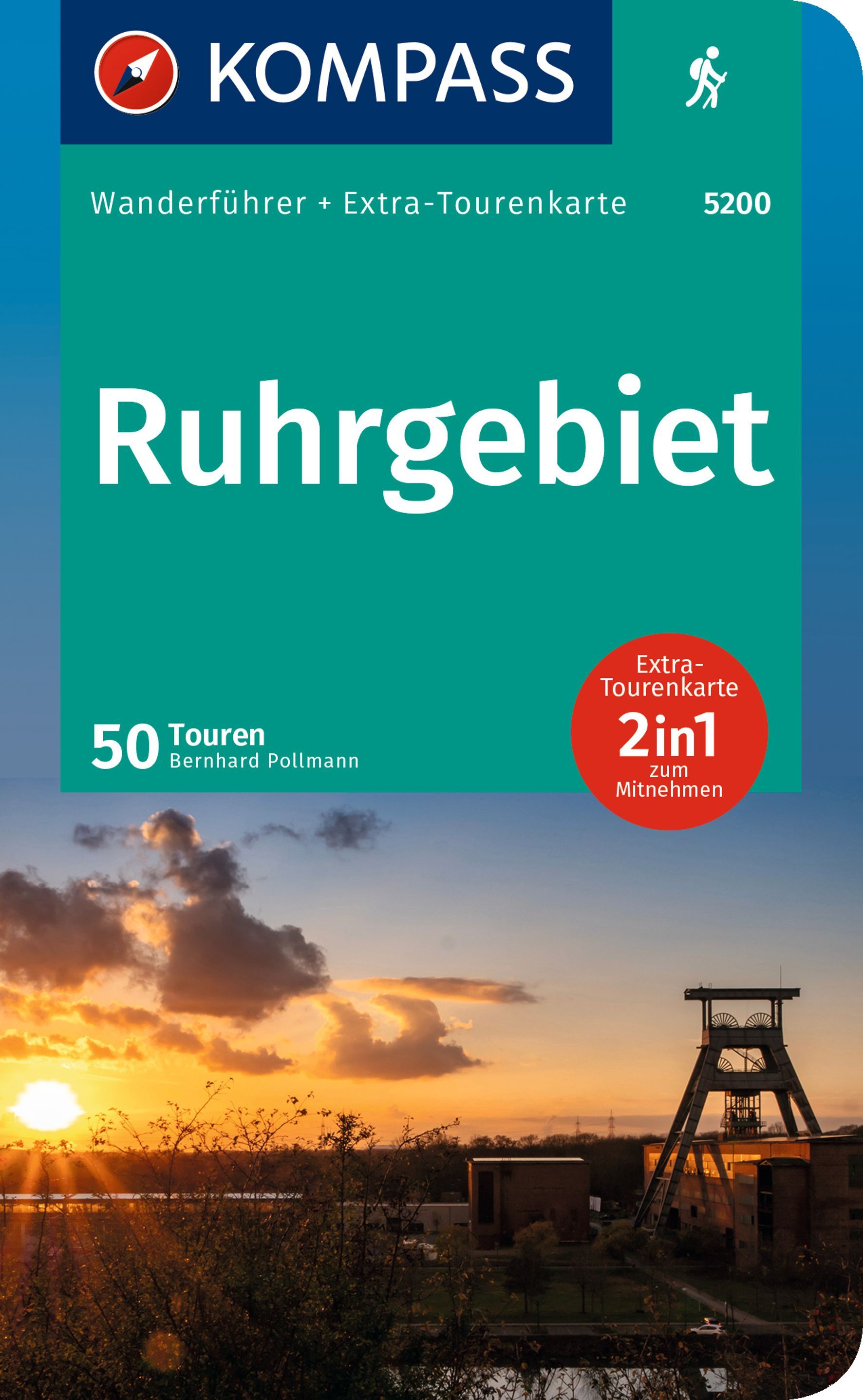 9783991218487 Cover Kompass Wanderführer Ruhrgebiet