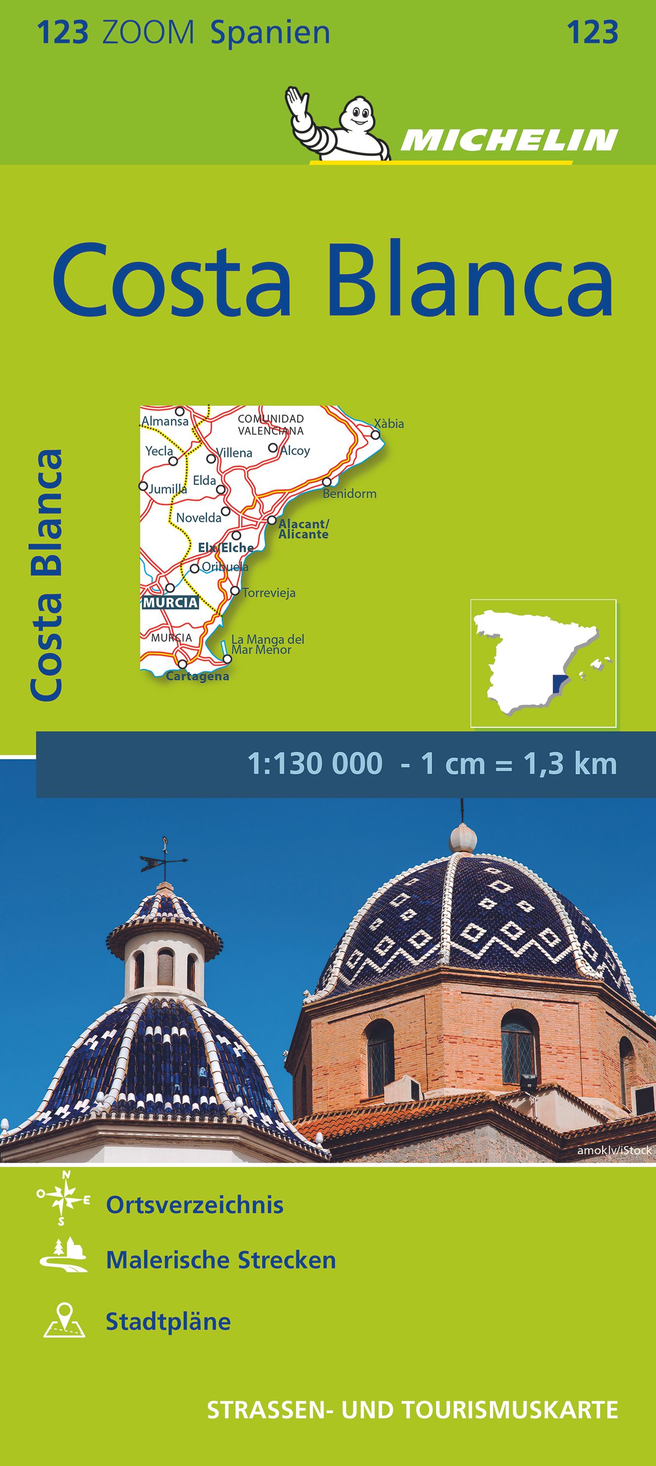 9782067258846 Michelin Costa Blanca, Cover grün und in der Mitte 2 Kuppeln von Häusern