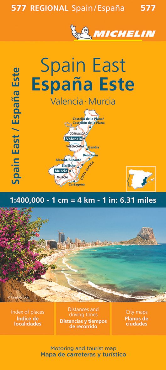 9782067259041 Cover Michelin Regionalkarte Spaniens OstenValencia, Murcia