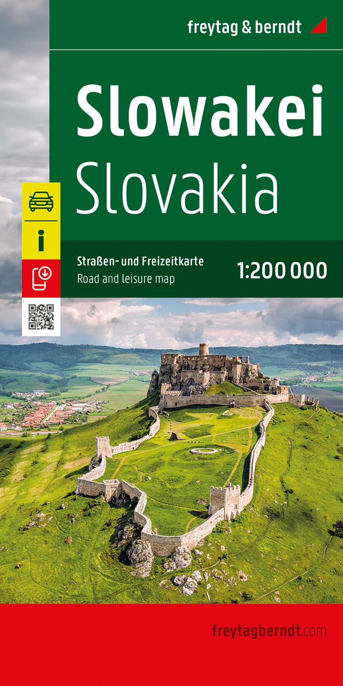 Slowakei, Straßen- und Freizeitkarte 1:200.000,f&b Natur, Draußen, Szenerie, Festung, Landschaft
