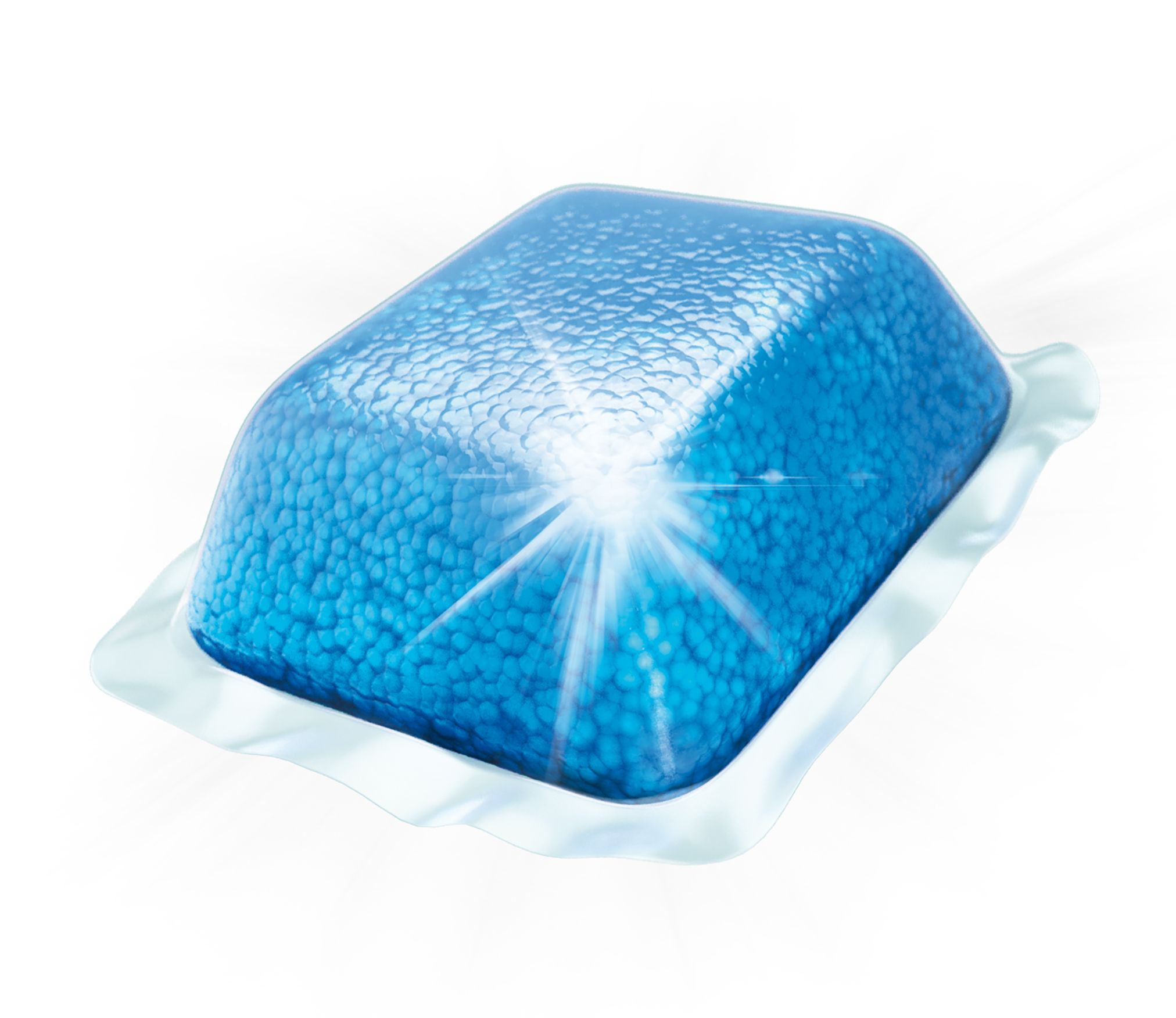 powercare_tab Blauer Reinigungstab in Folie