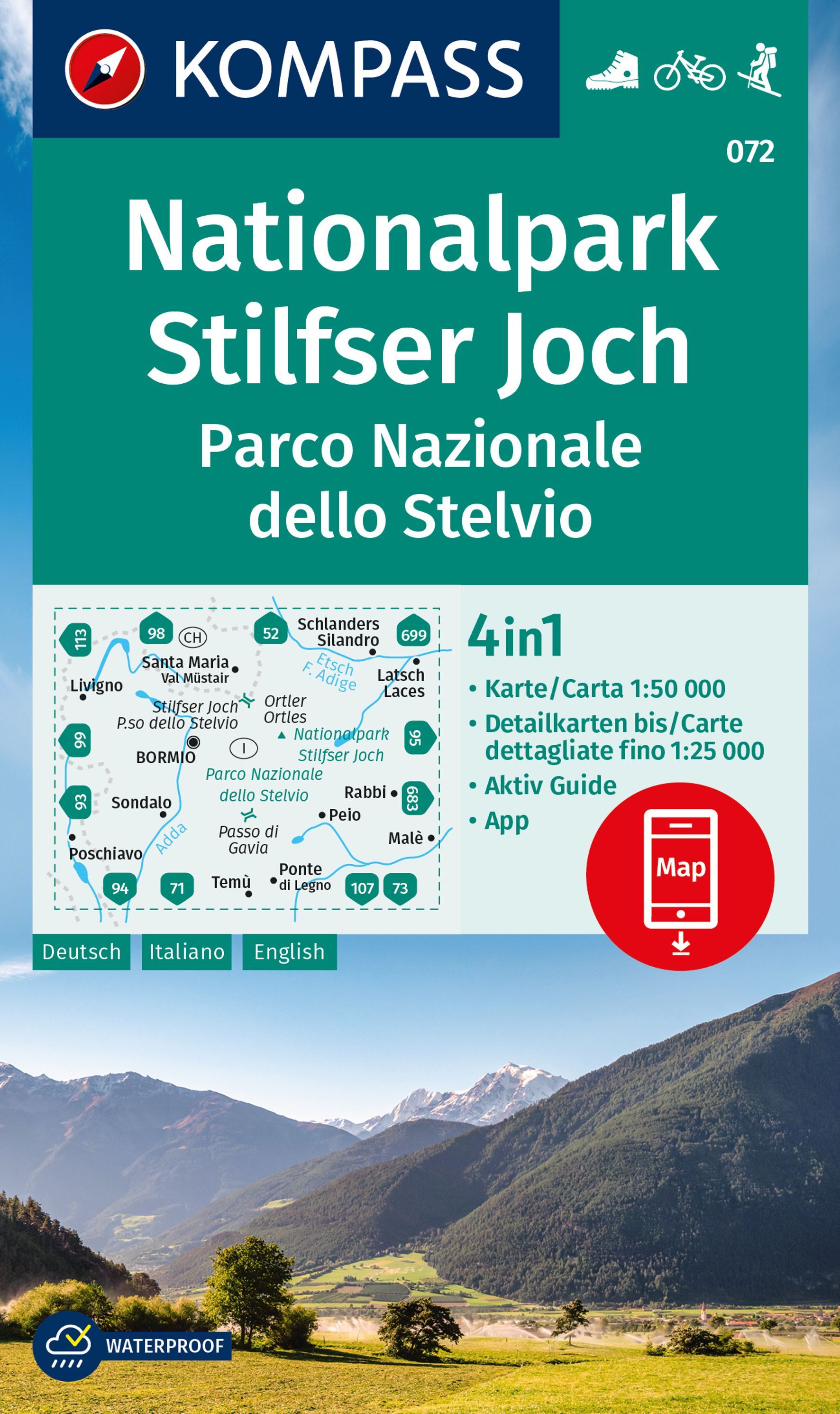 9783991218760 Cover Kompass Wanderkarte Nationalpark Stilfser Joch