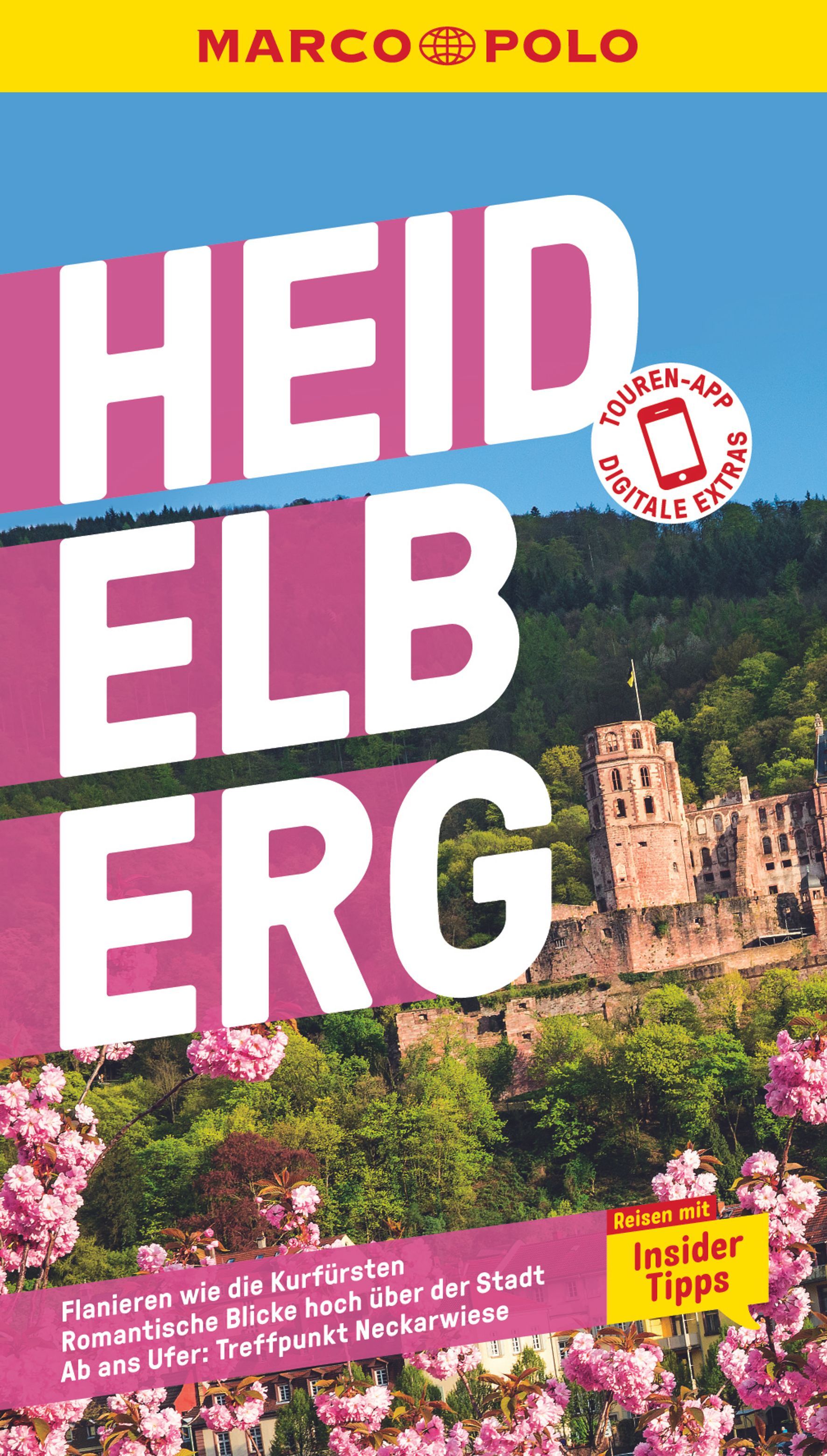 9783829719797 MARCO POLO Reiseführer Heidelberg, Cover vorne Pflanzen hinten Universitätsgebäude
