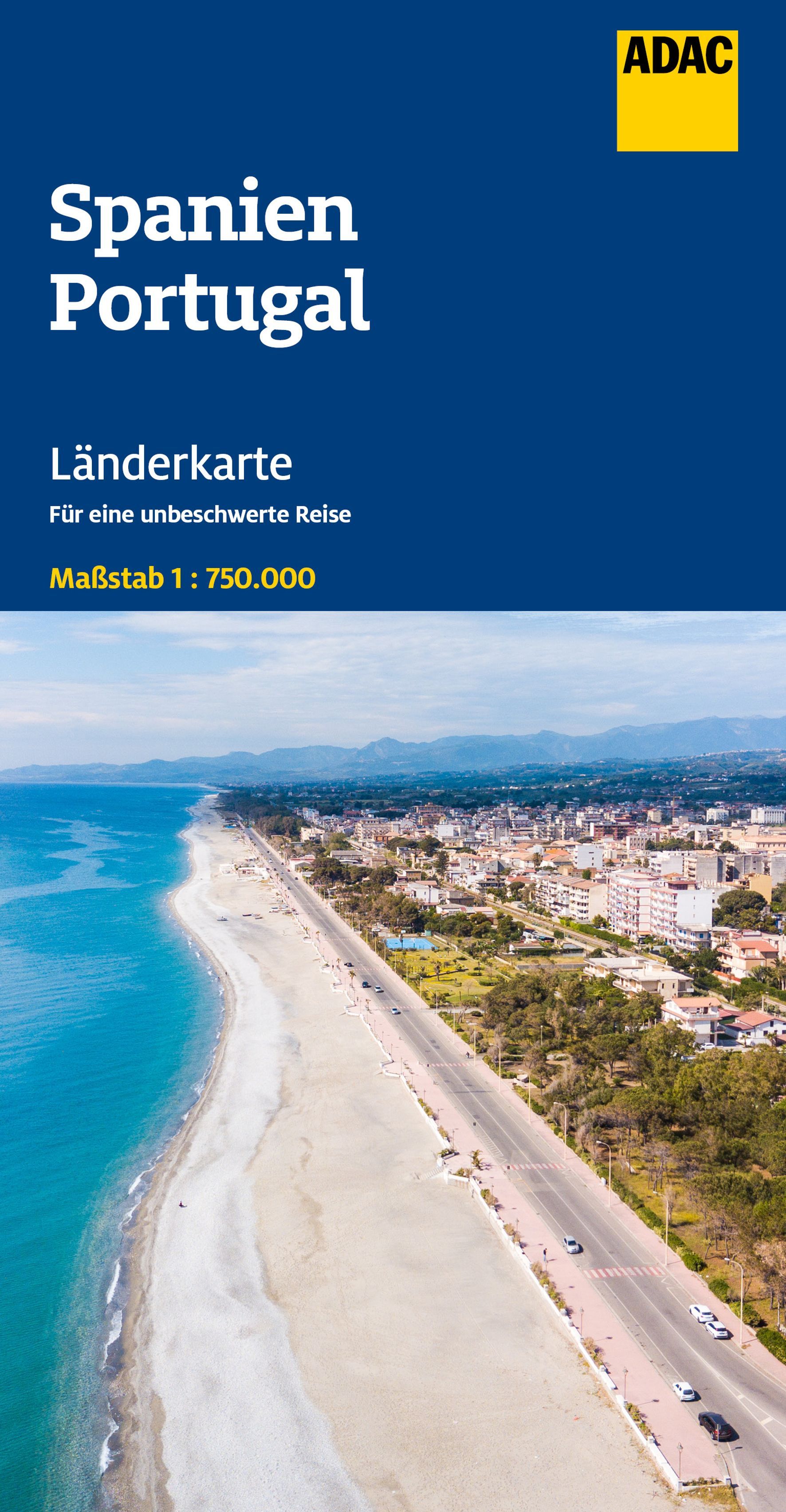 ADAC Länderkarte Spanien, Portugal 1:750.000 Draußen, Meer, Wasser, Küstenlinie, Küste