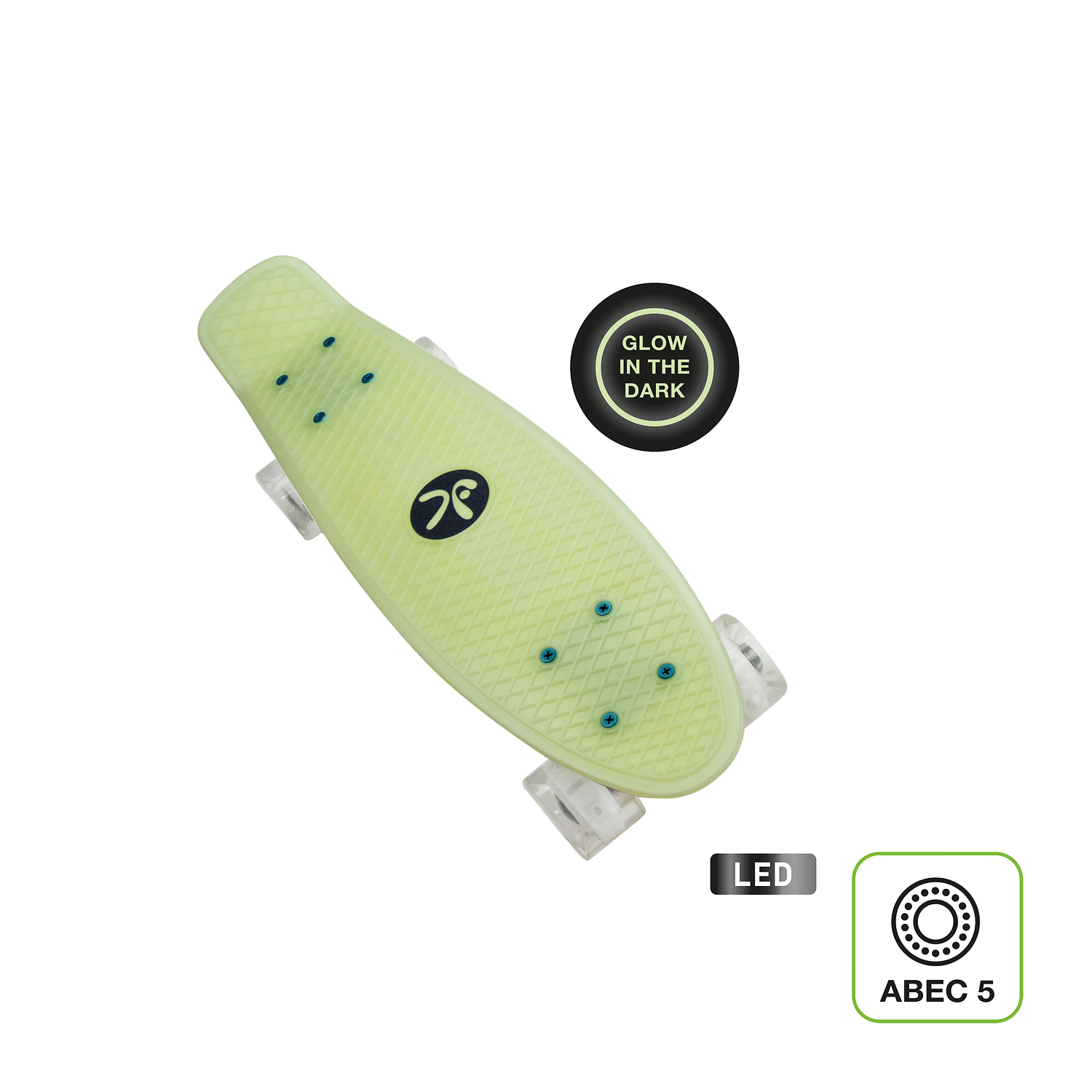 Longboard, LED, Glow, Abec5, Neon