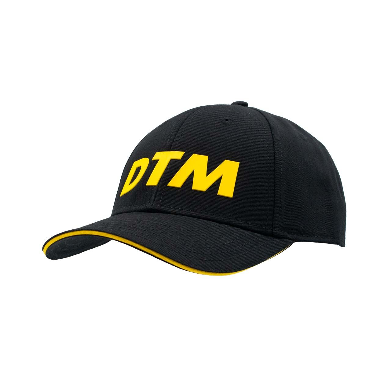 DTM-23-9001_Kinder_Cap_Schwarz_01 Kinder DTM Cap schwarz mit gelbem DTM Schriftzug
