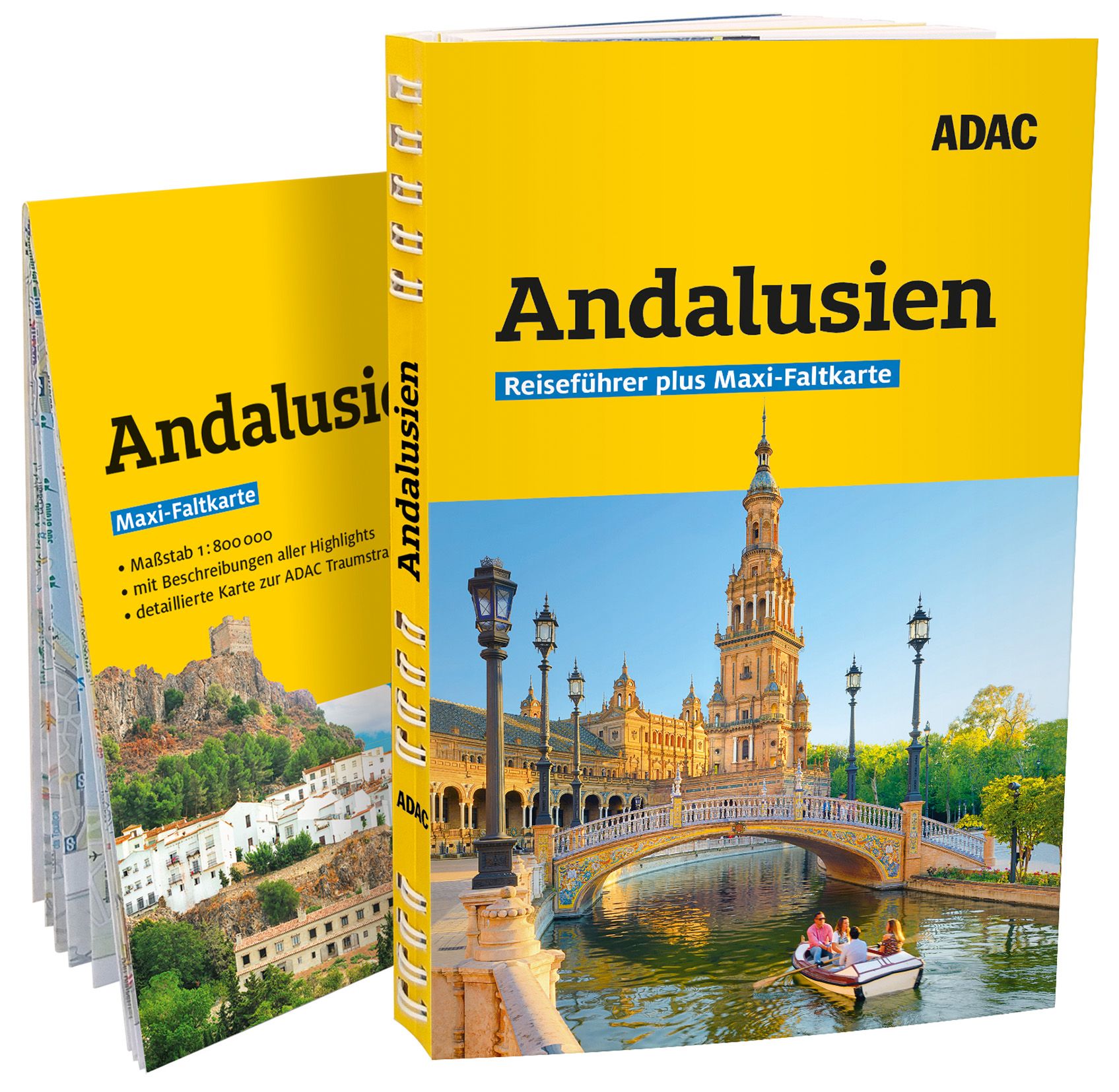 ADAC Reiseführer plus Andalusien Werbung, Plakat, Veröffentlichung, Buch, Boot