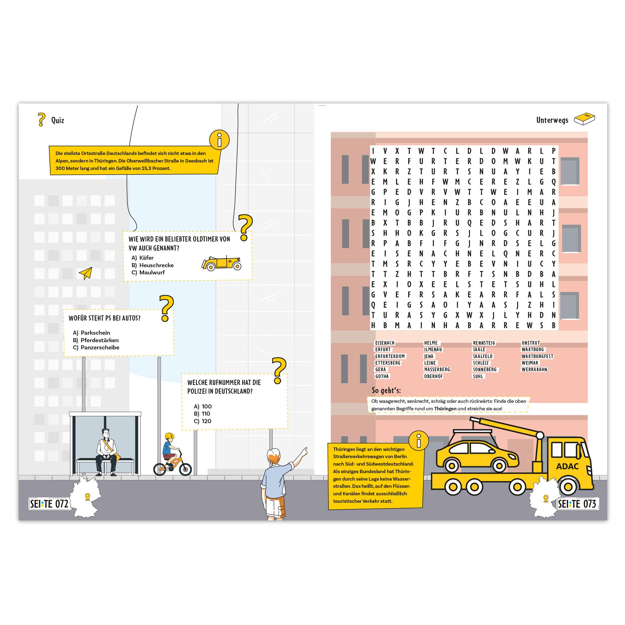 Einblick in ein Rätsel des ADAC Rätselbuches