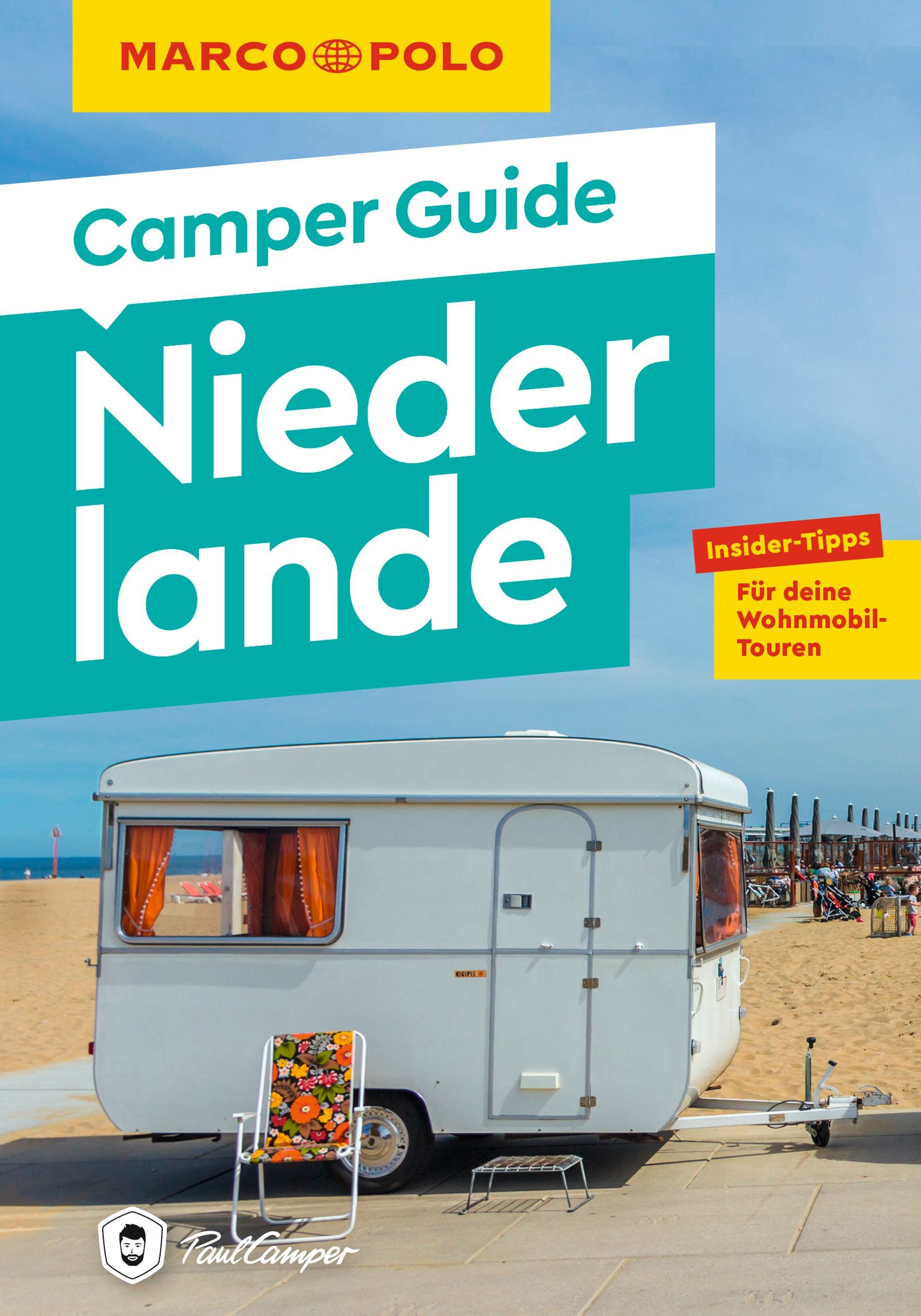 MARCO POLO Camper Guide Niederlande Cover Marco Polo Camper Guide Niederlande. Wohnwagen am Strand