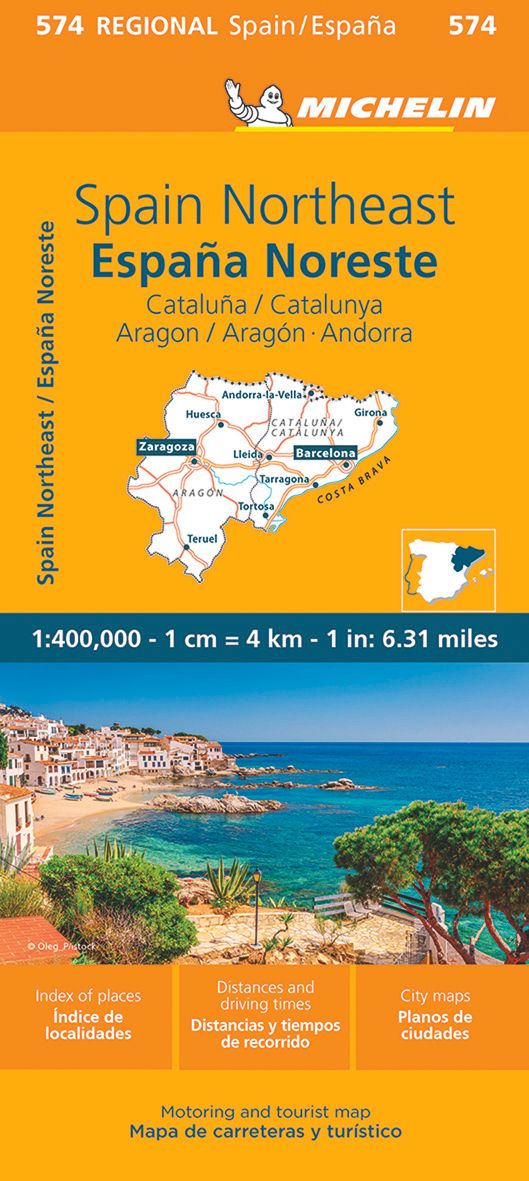 9782067184251 Cover Michelin Regionalkarte Spanien Nordosten, Katalonien, Aragon, Andorra