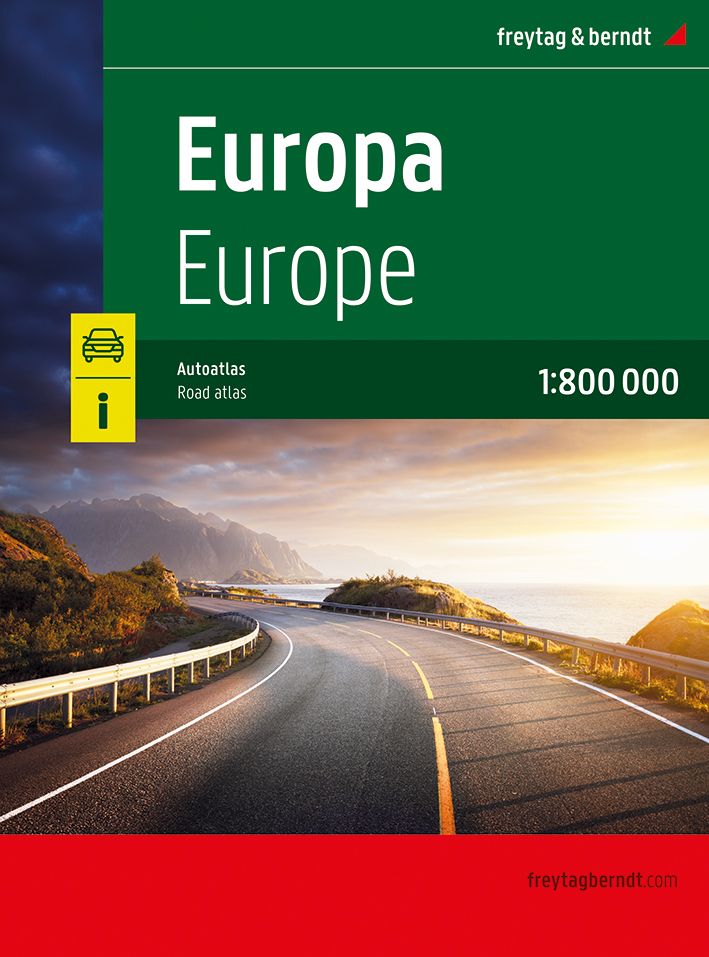 Europa, Autoatlas / Straßenatlas 1:800.000, f&b Straße, Werbung, Autobahn, Plakat