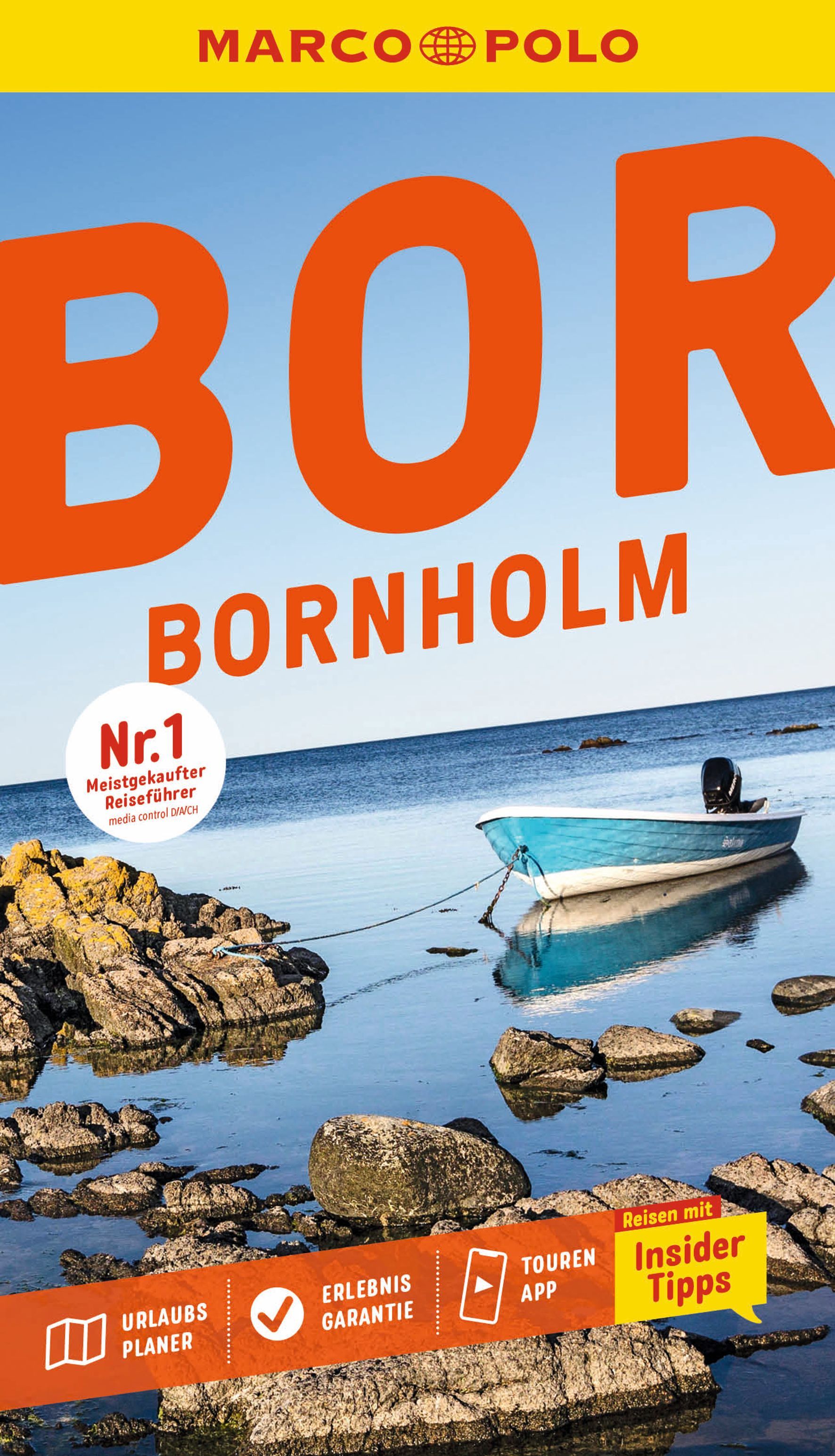 MARCO POLO Reiseführer Bornholm Werbung, Boot, Wasserfahrzeug, Plakat, Meer