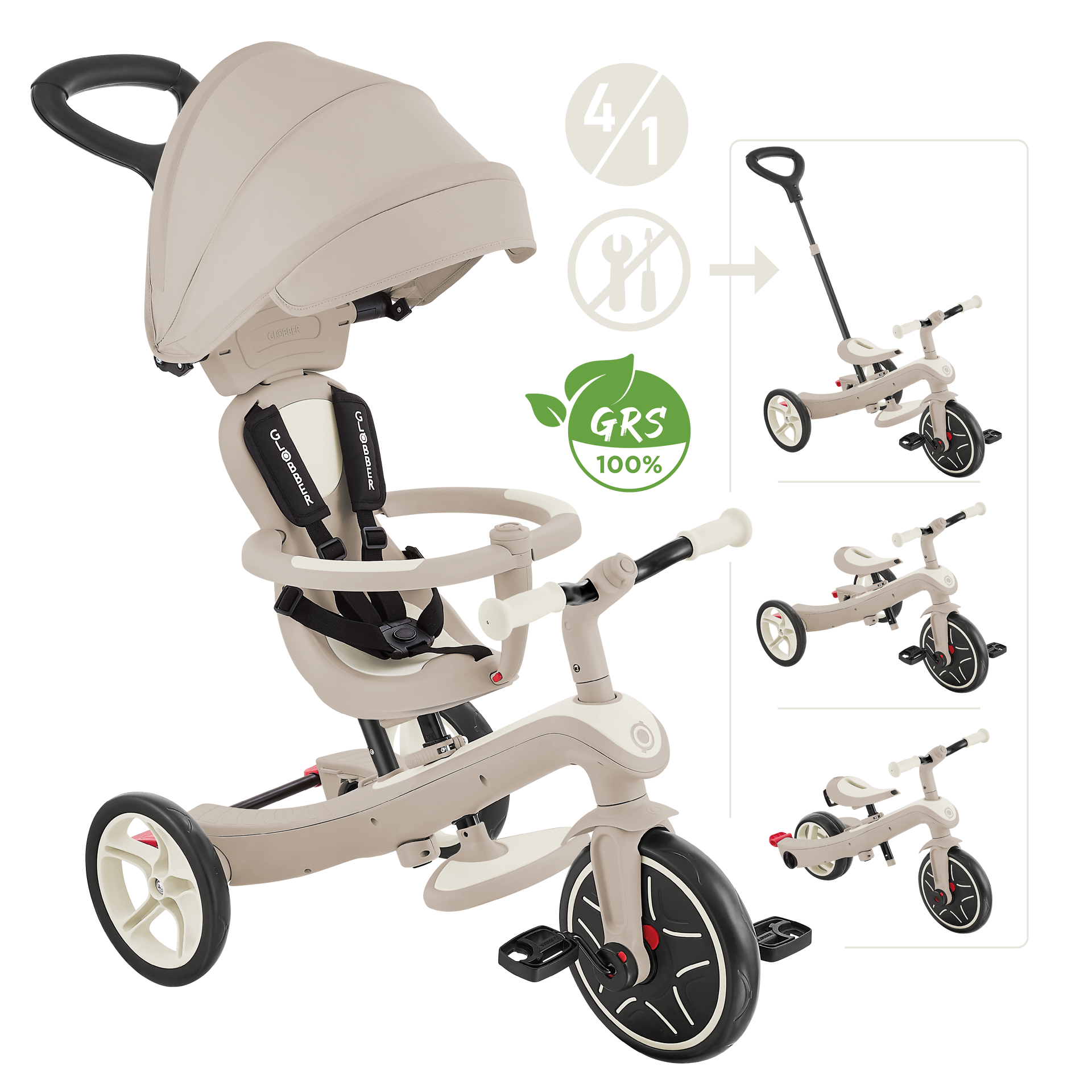 Transport, Fahrzeug, Kinderroller, Dreirad, Beige, Rad