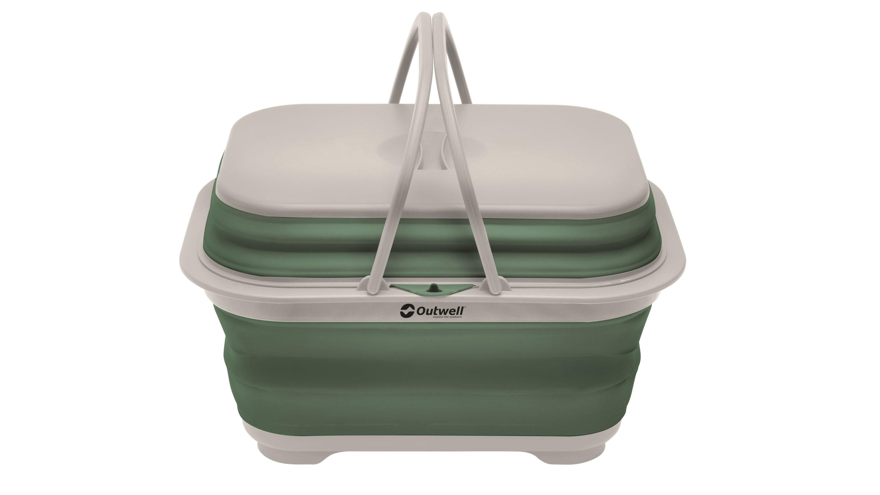 998468111ehQKw6oLeJaGA Grün beige faltbare Outwell Waschbecken Collaps mit Griff und Deckel
