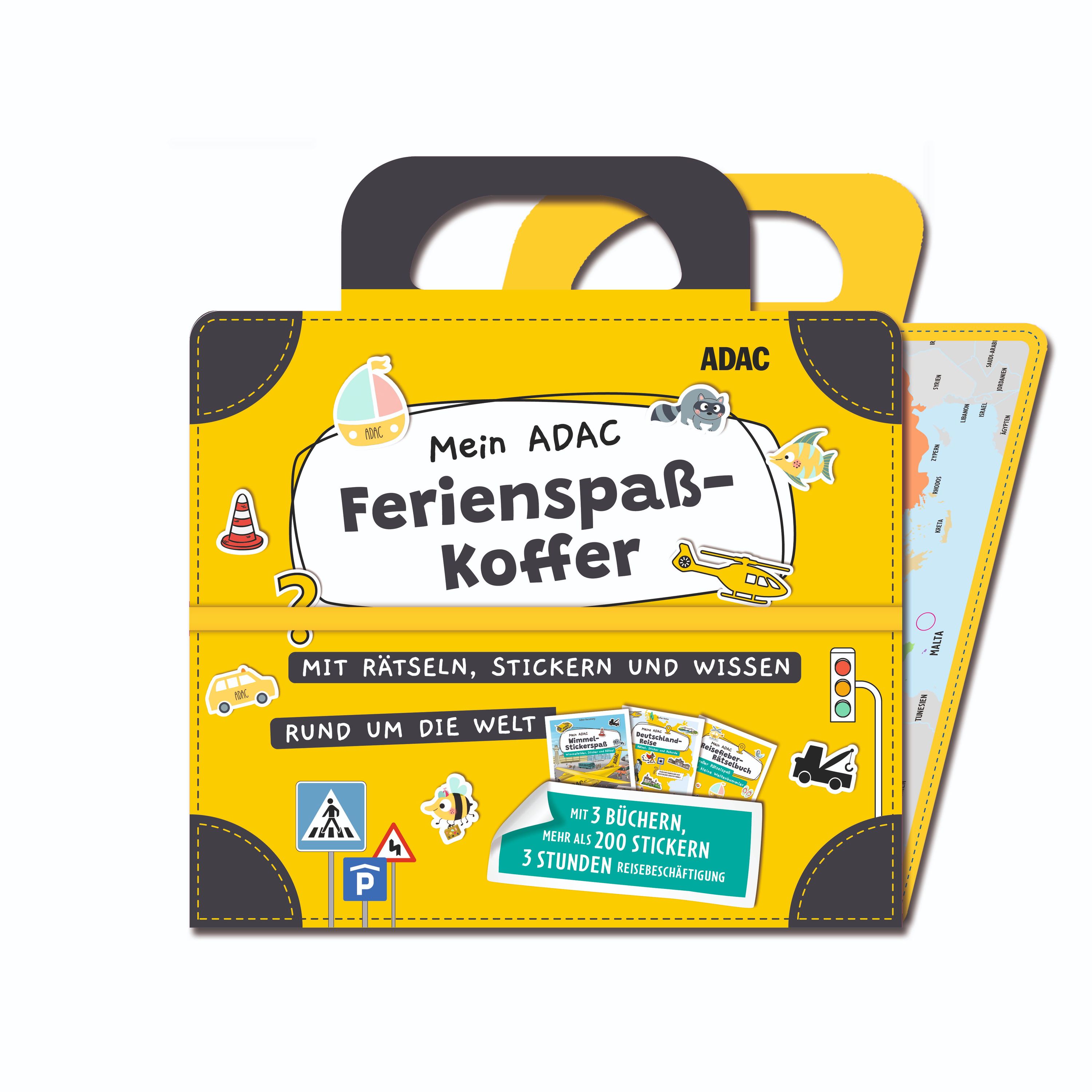 Koffer, Ferienkoffer, Spielkoffer, Stickerbuch, Reise-Set