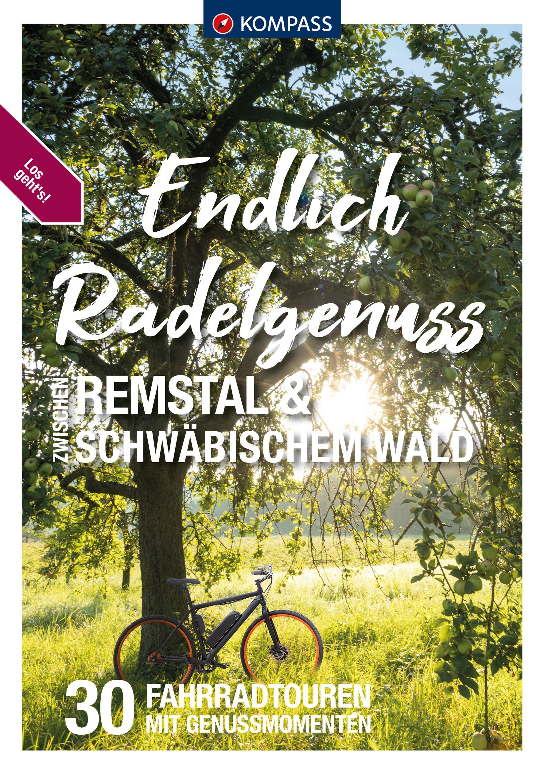 KOMPASS Endlich Radelgenuss Remstal & Schwäb. Wald Werbung, Plakat, Fahrrad, Rad, Vegetation